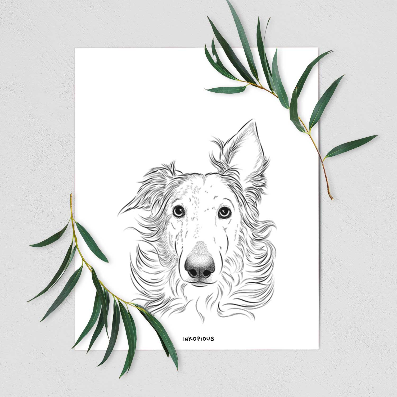 Jasha the Borzoi Art Print