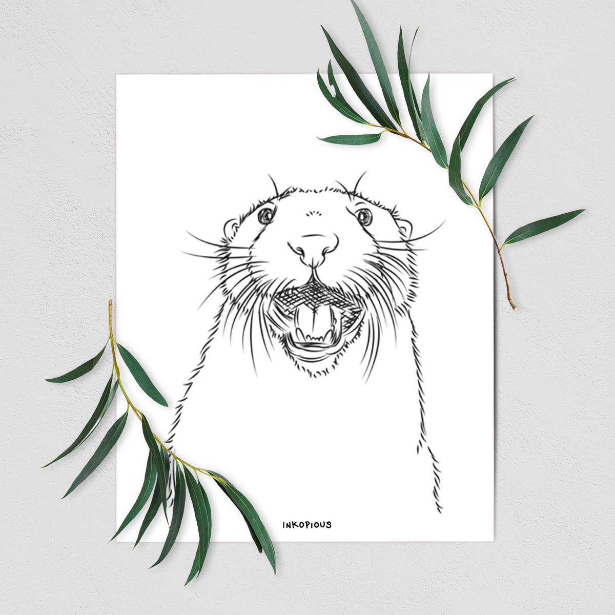Jasper the River Otter Art Print