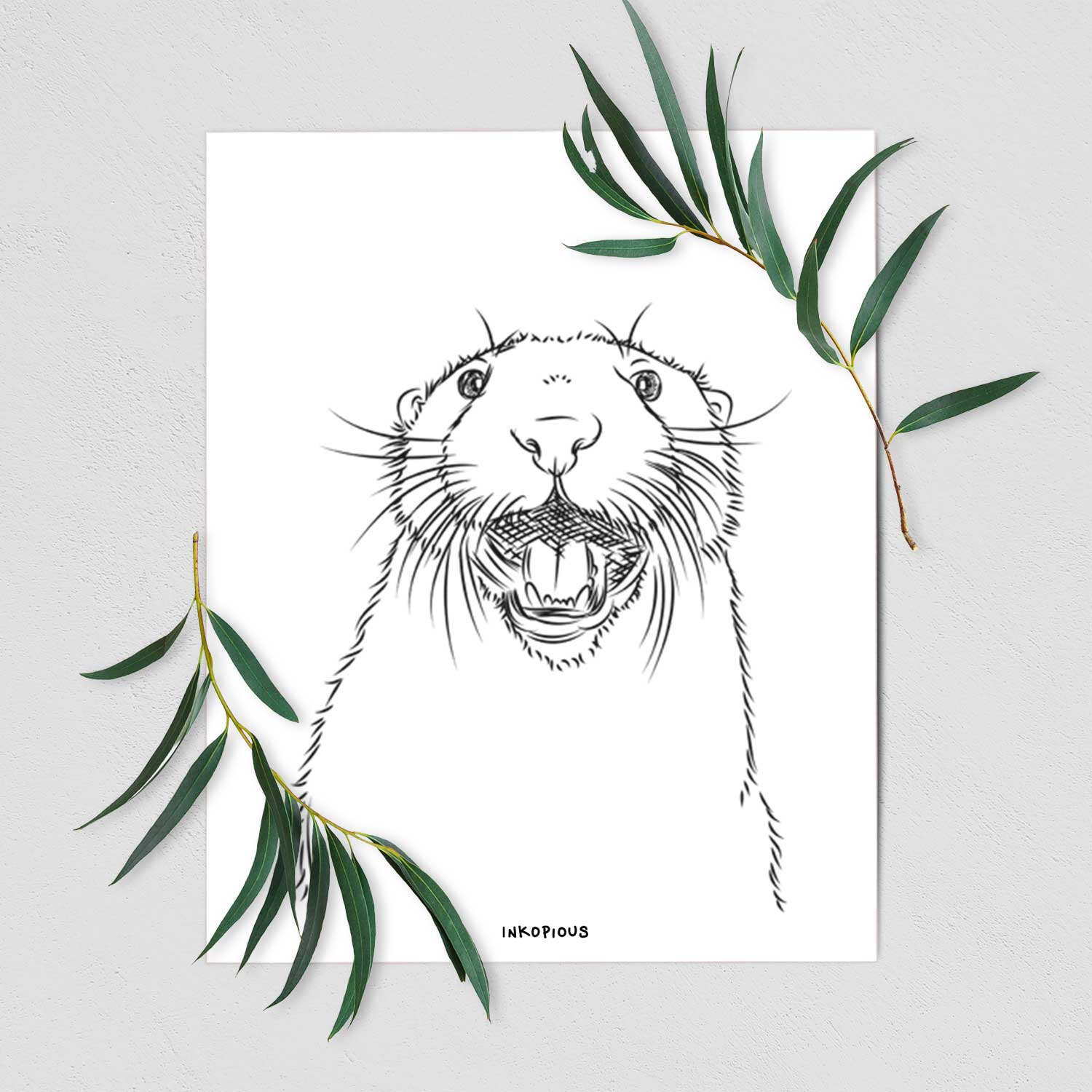 Jasper the River Otter Art Print