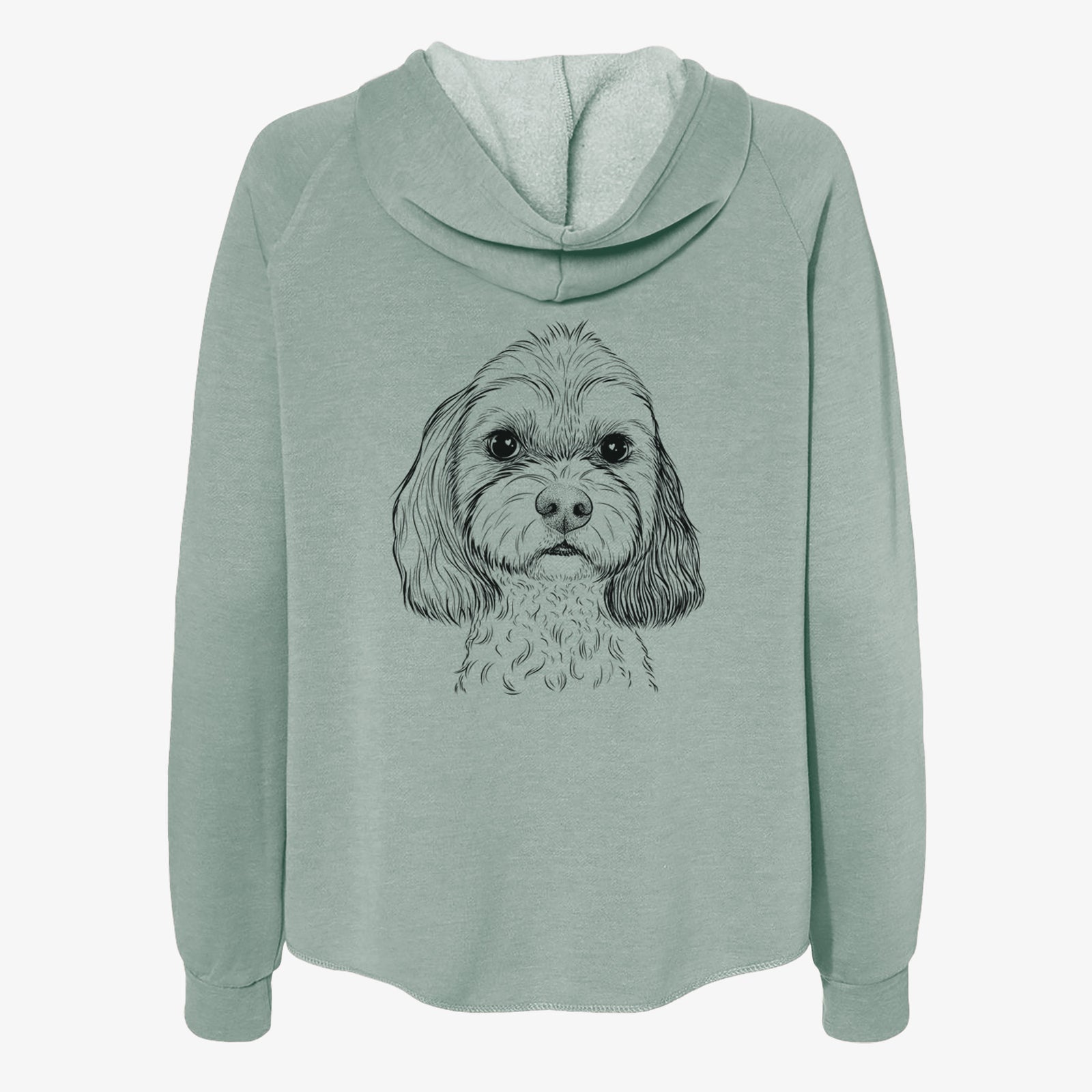 Jasper Diggins the Cavapoo - Women's Cali Wave Zip-Up Sweatshirt