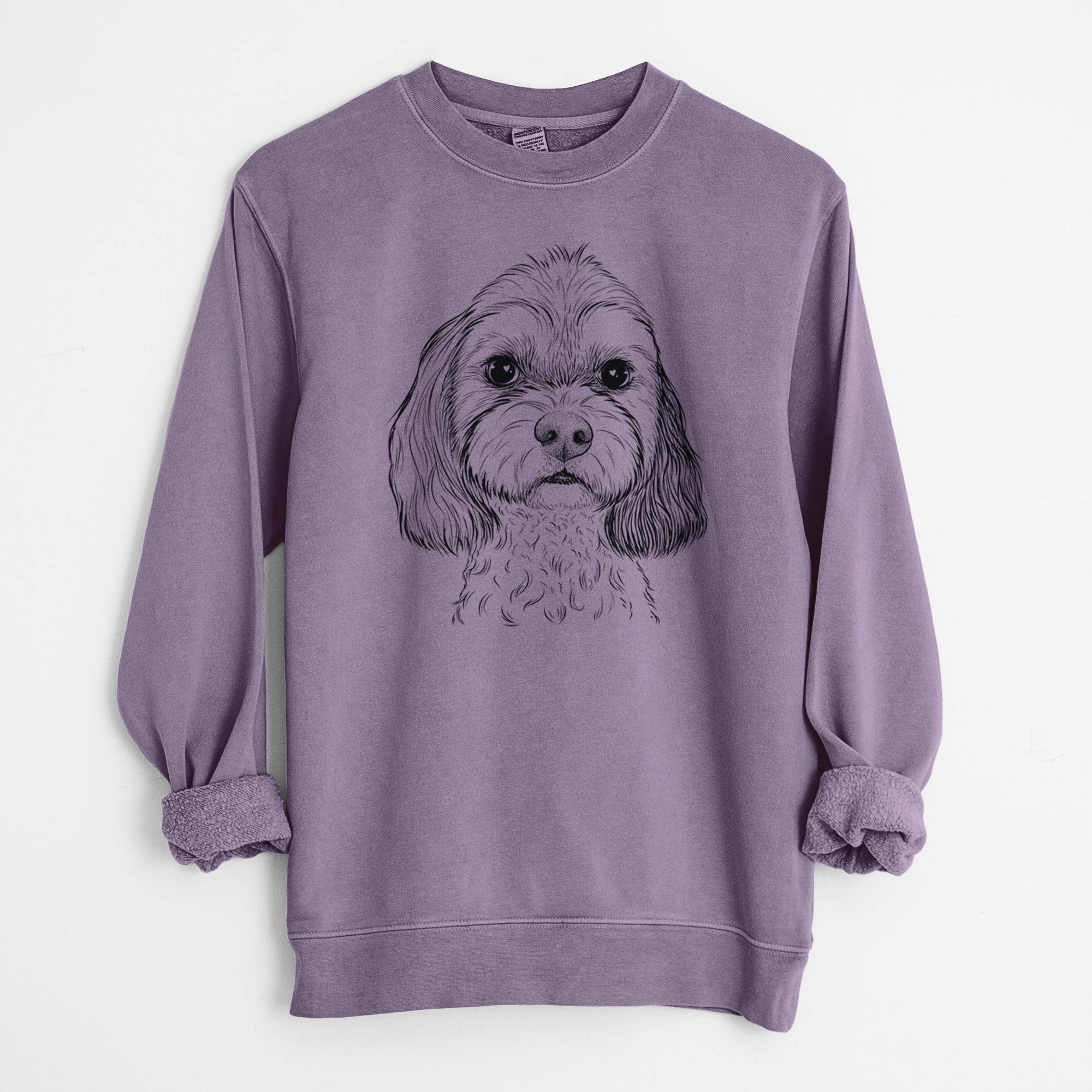 Bare Jasper Diggins the Cavapoo - Unisex Pigment Dyed Crew Sweatshirt