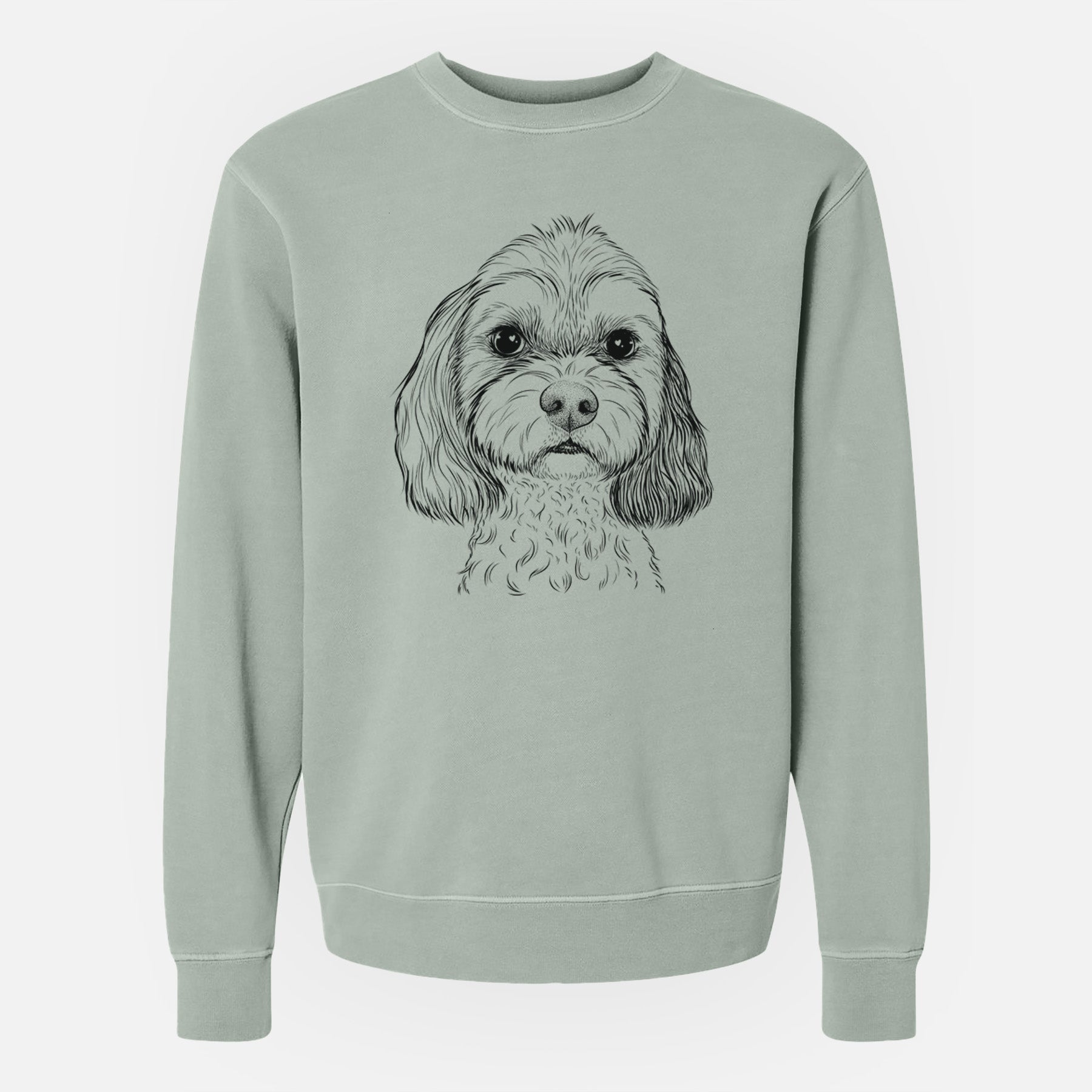 Bare Jasper Diggins the Cavapoo - Unisex Pigment Dyed Crew Sweatshirt