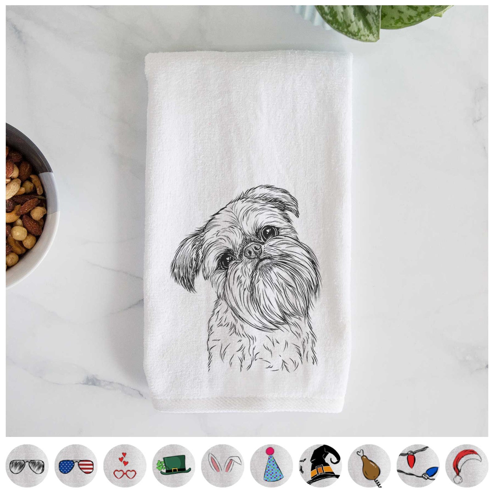 Jasper Joe the Brussels Griffon Decorative Hand Towel