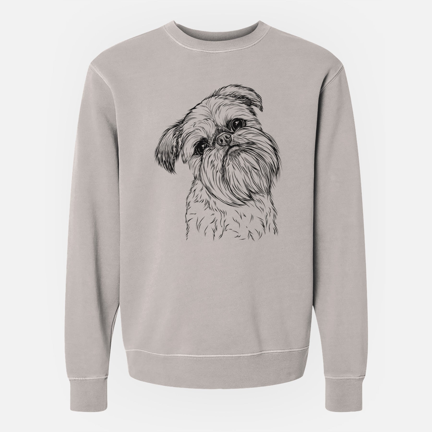 Bare Jasper Joe the Brussels Griffon - Unisex Pigment Dyed Crew Sweatshirt