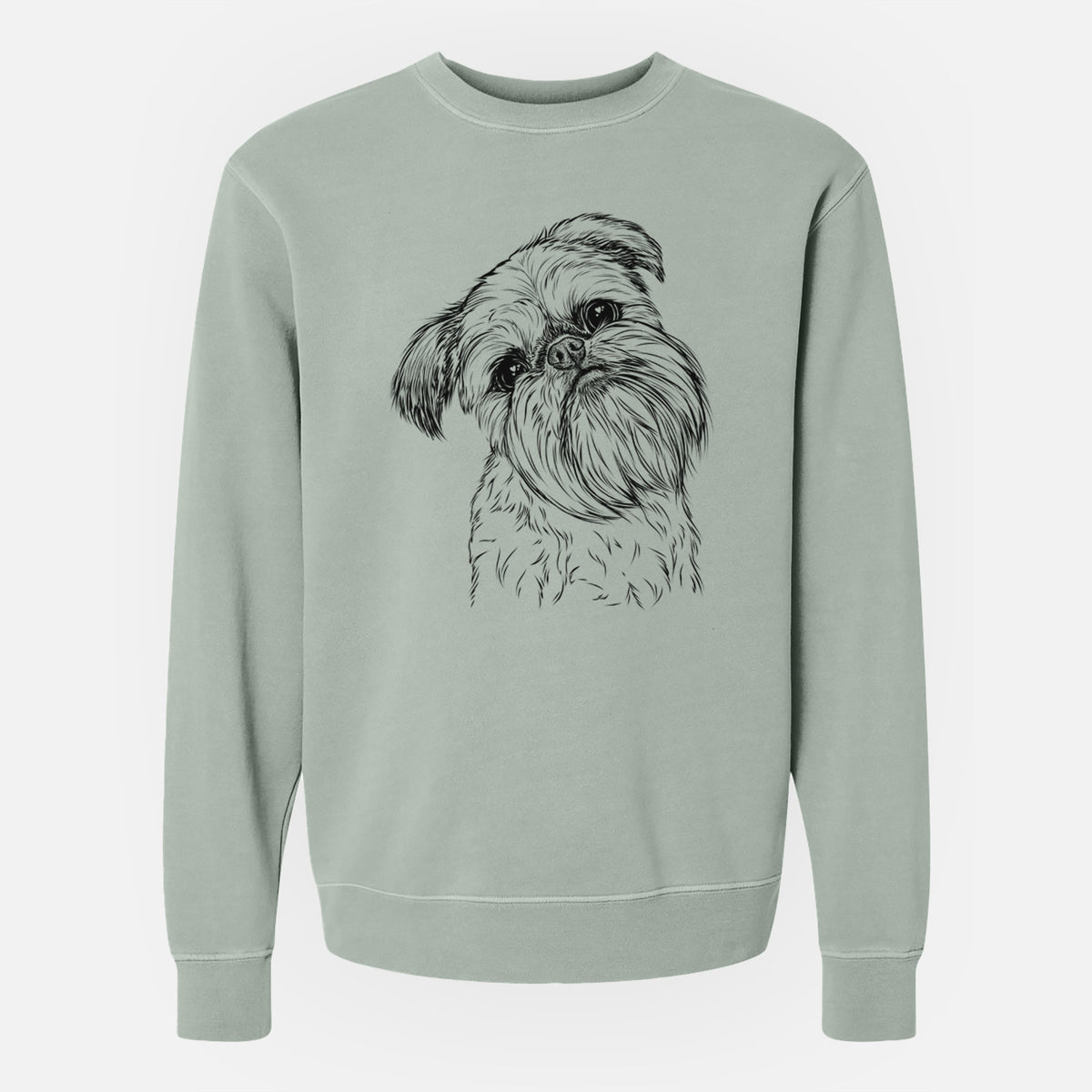 Bare Jasper Joe the Brussels Griffon - Unisex Pigment Dyed Crew Sweatshirt