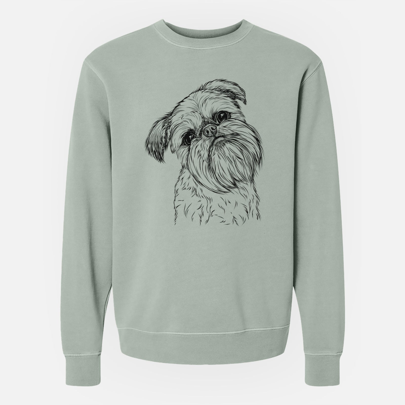 Bare Jasper Joe the Brussels Griffon - Unisex Pigment Dyed Crew Sweatshirt