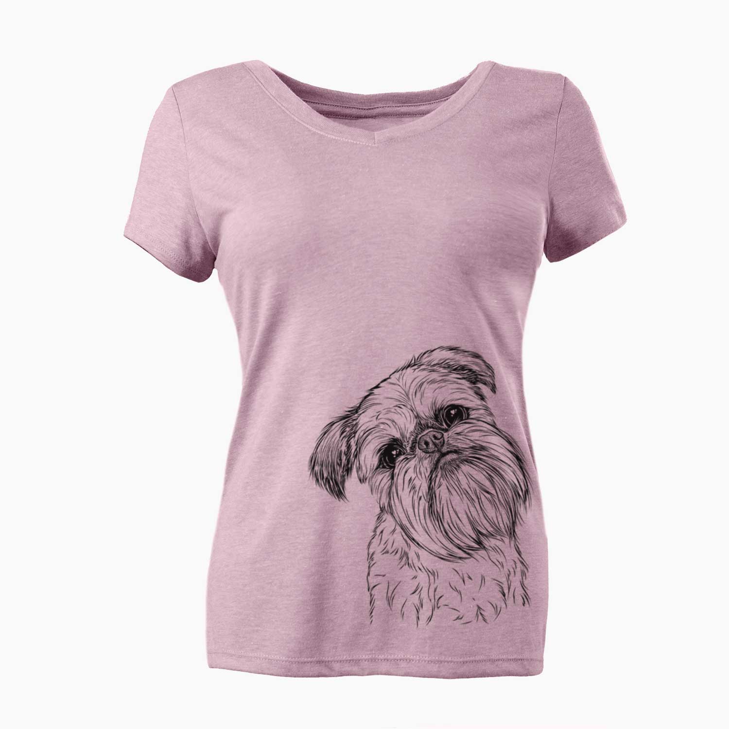 Bare Jasper Joe the Brussels Griffon - Women's V-neck Shirt