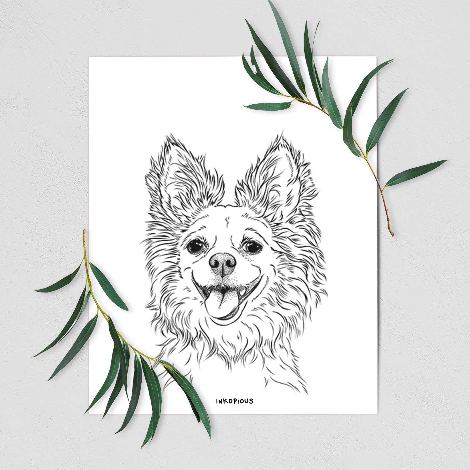 Jasper the Pomchi Art Print