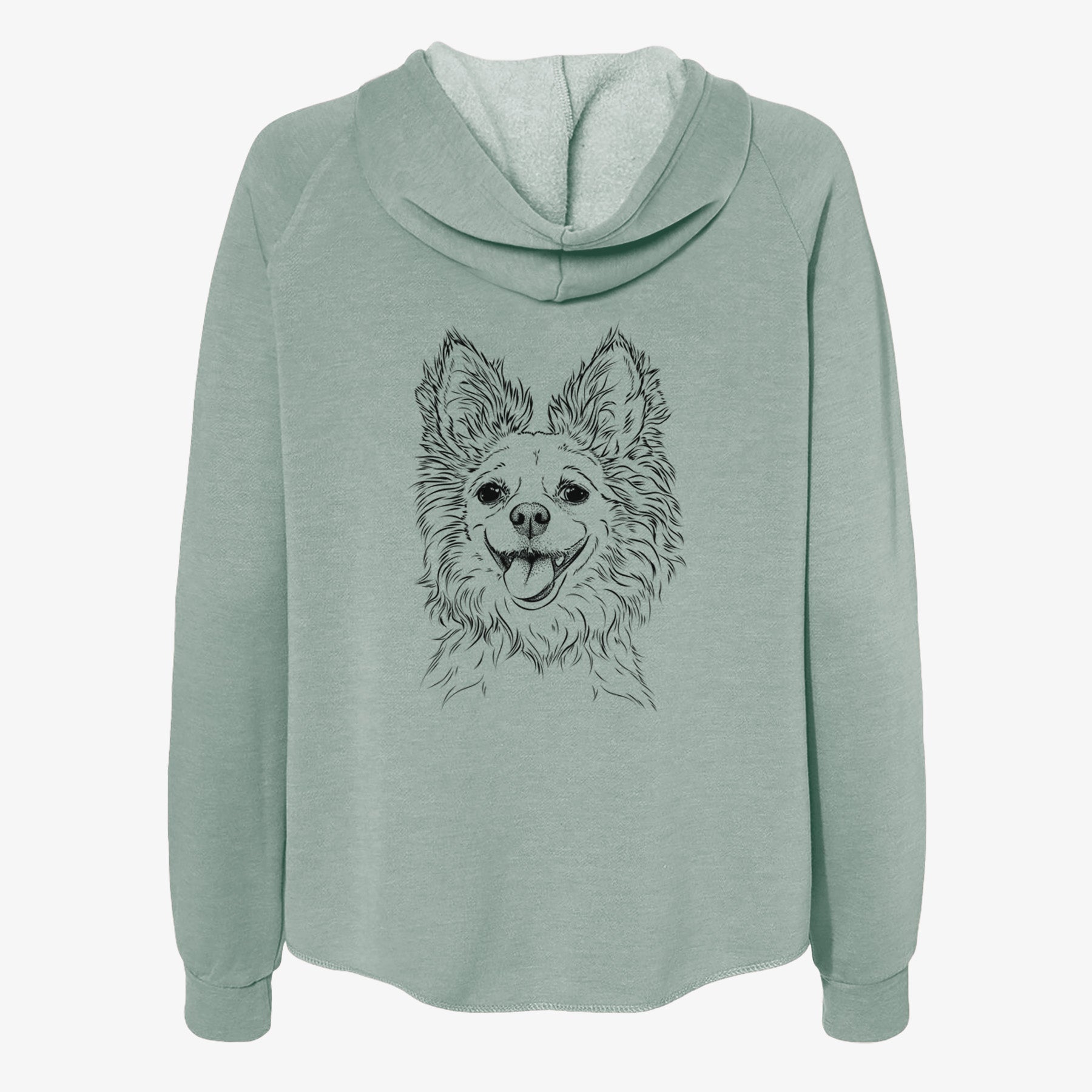 Jasper the Pomchi - Women's Cali Wave Zip-Up Sweatshirt