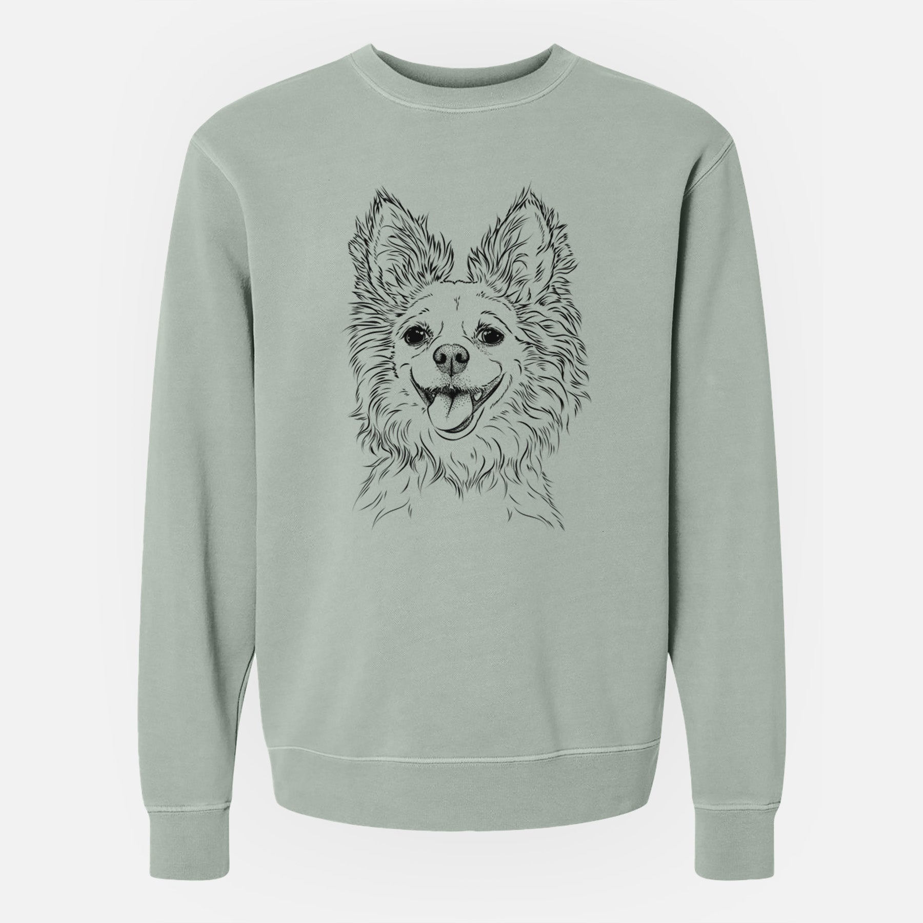 Bare Jasper the Pomchi - Unisex Pigment Dyed Crew Sweatshirt