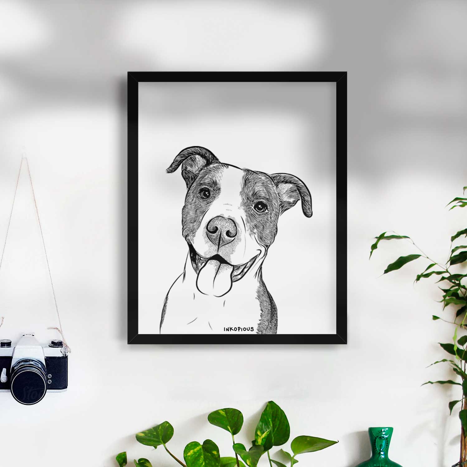 Jax the American Pitbull Terrier Mix Art Print