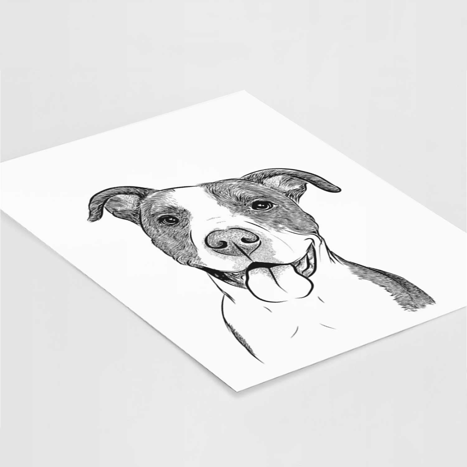 Jax the American Pitbull Terrier Mix Art Print