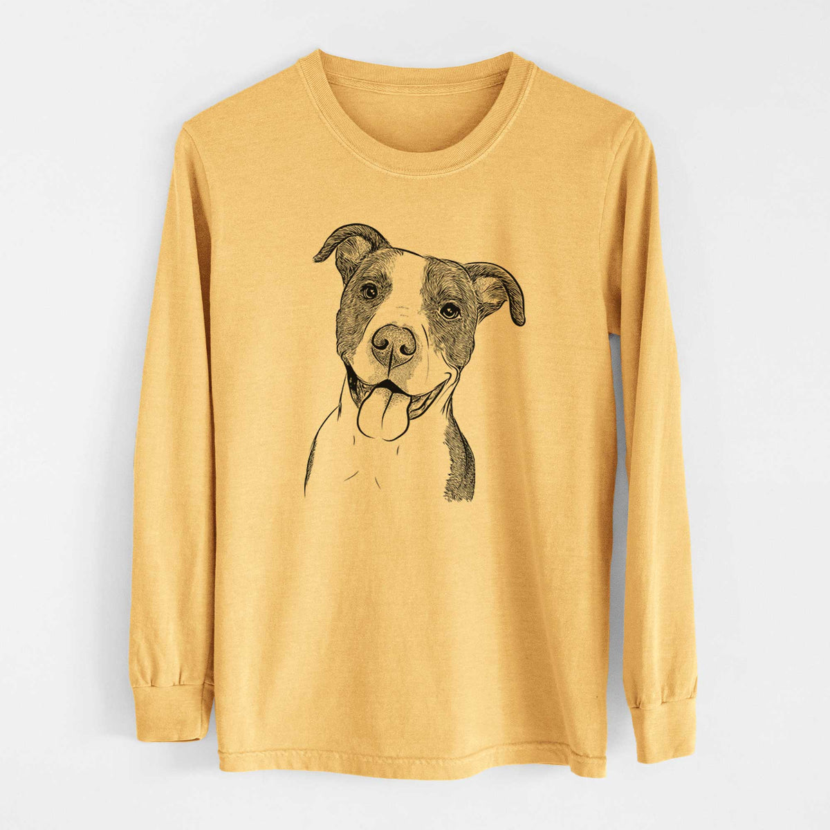 Bare Jax the American Pitbull Terrier Mix - Heavyweight 100% Cotton Long Sleeve