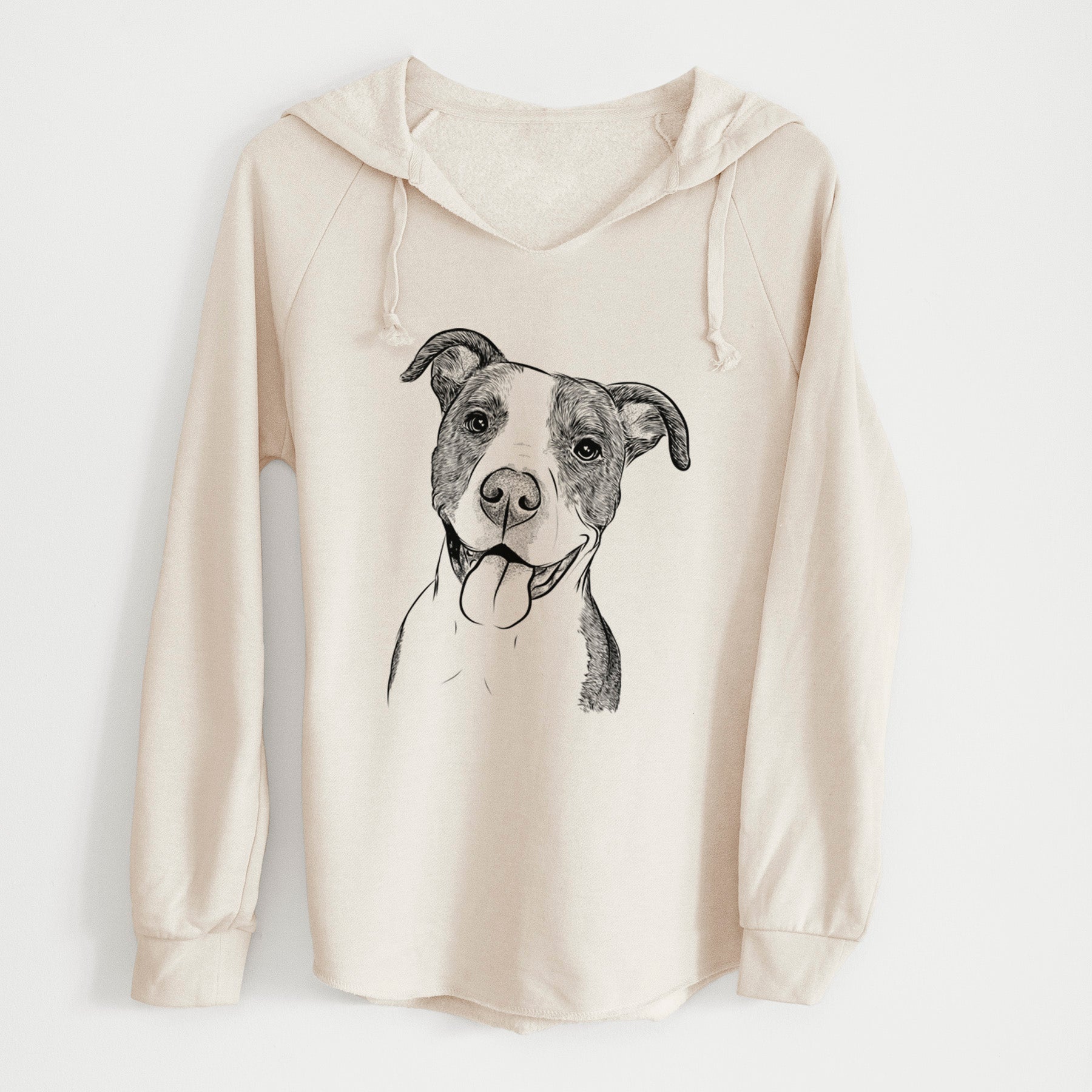 Bare Jax the American Pitbull Terrier Mix - Cali Wave Hooded Sweatshirt