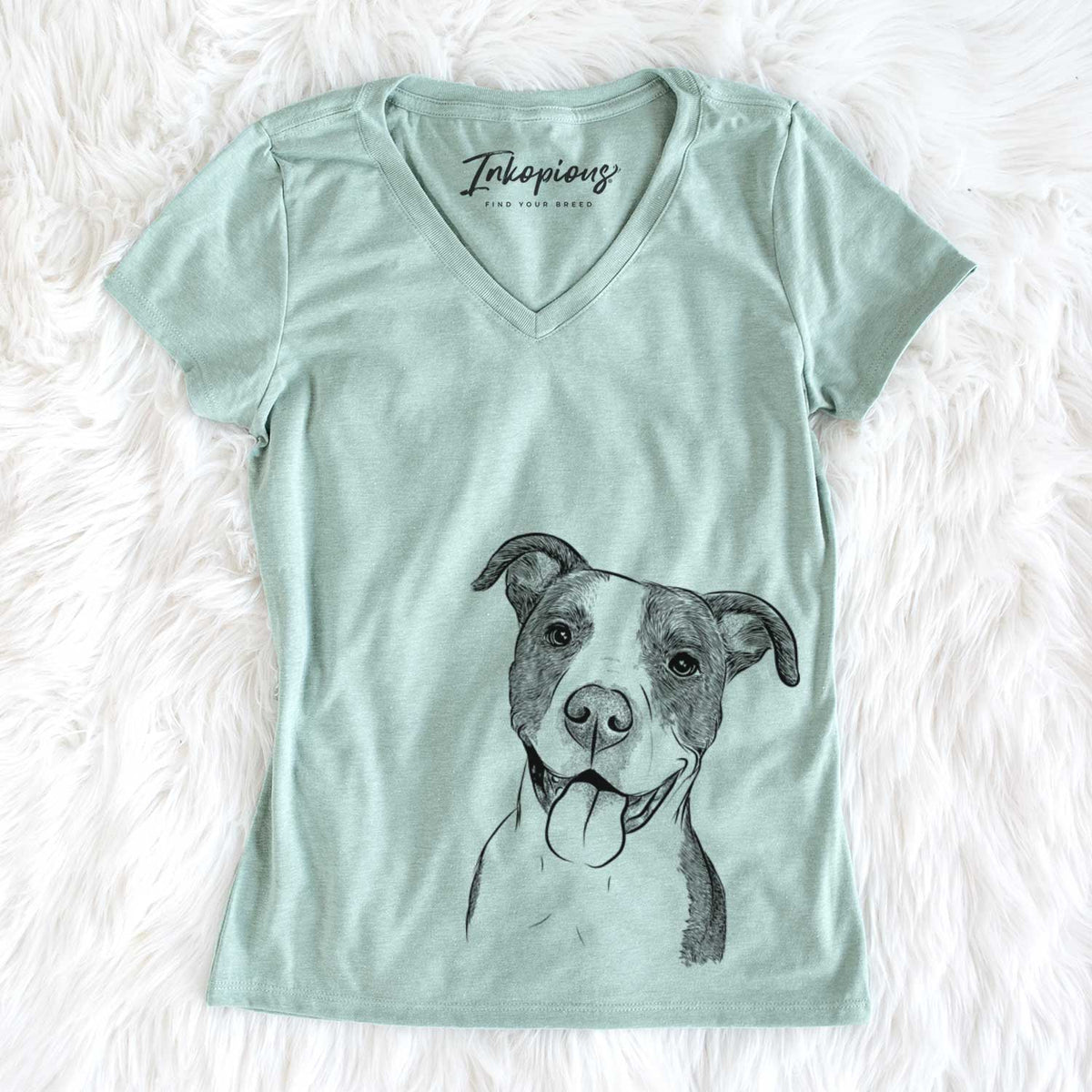 Jax the American Pitbull Terrier Mix - Women&#39;s V-neck Shirt