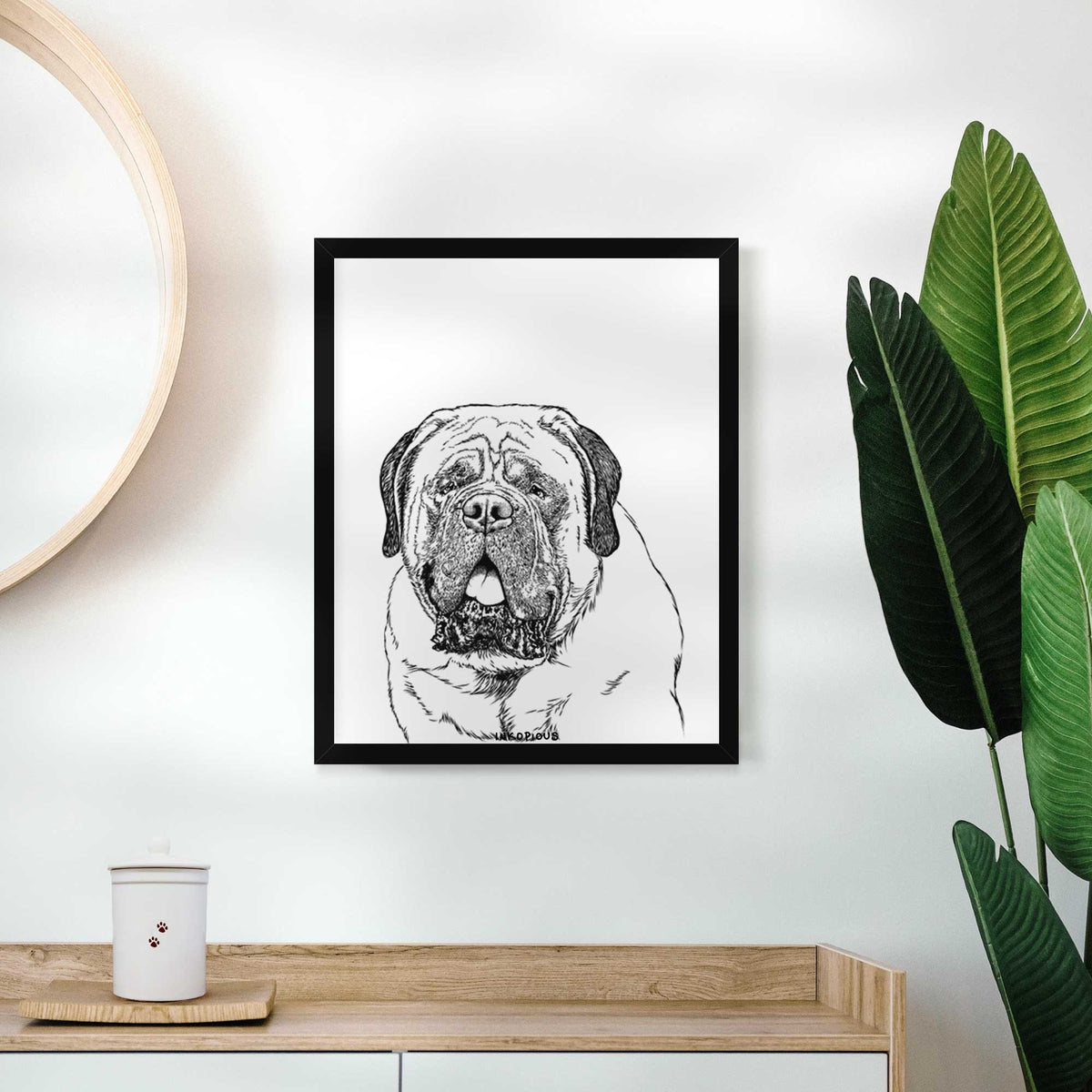 Jed the English Mastiff Art Print