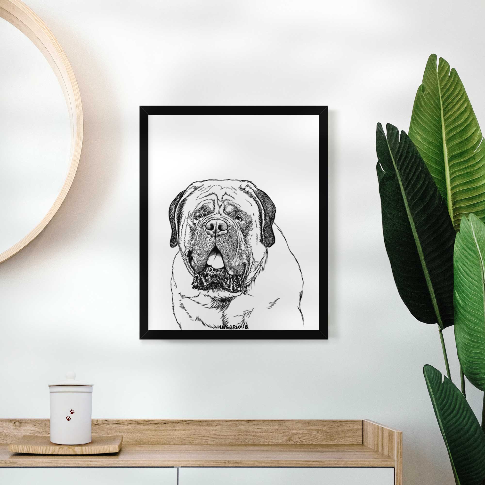 Jed the English Mastiff Art Print