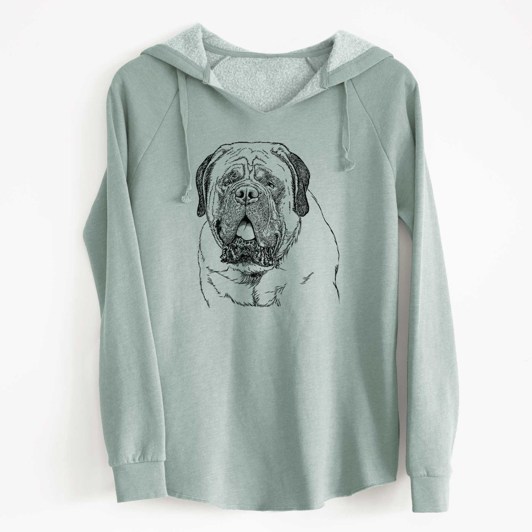 Bare Jed the English Mastiff - Cali Wave Hooded Sweatshirt