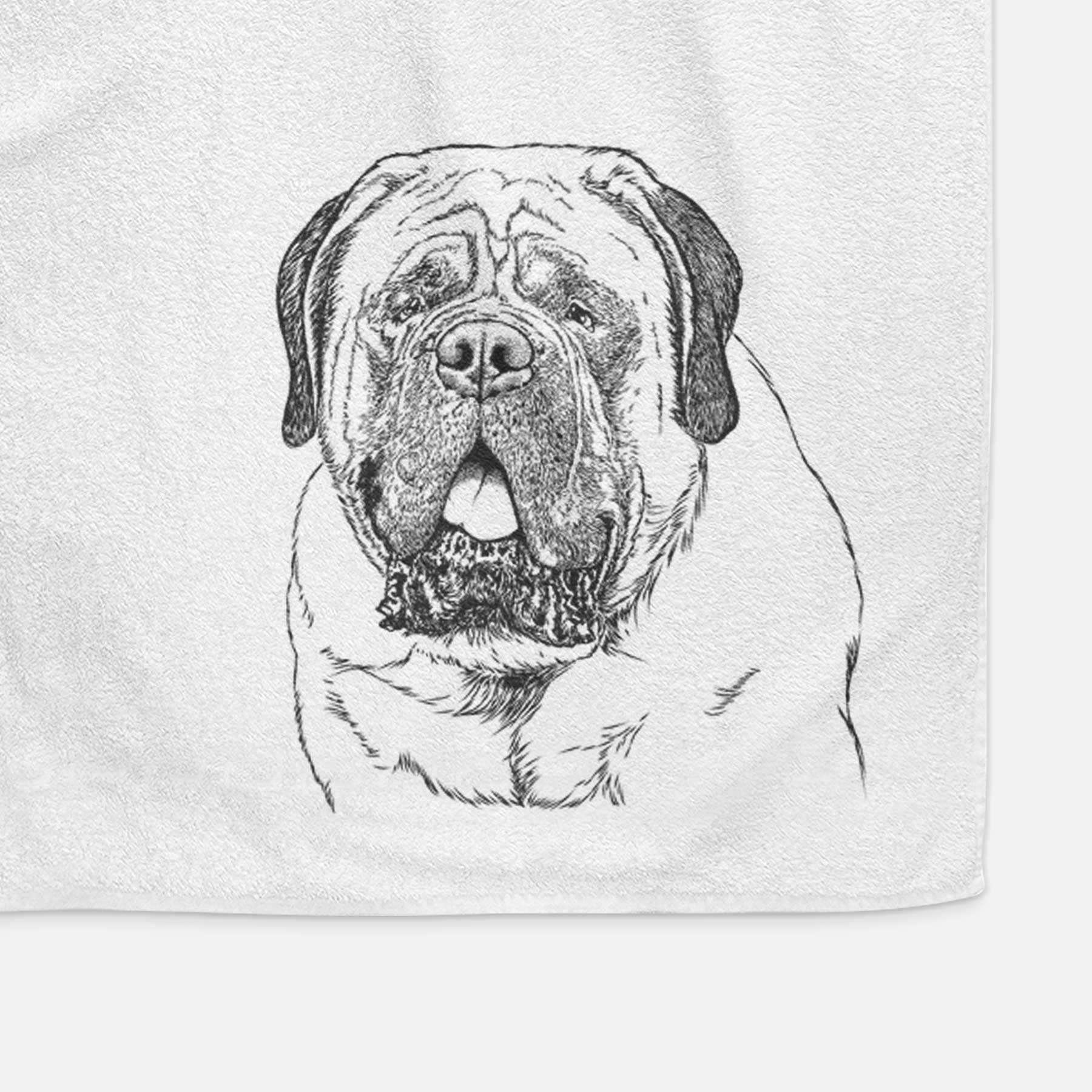 Jed the English Mastiff Decorative Hand Towel