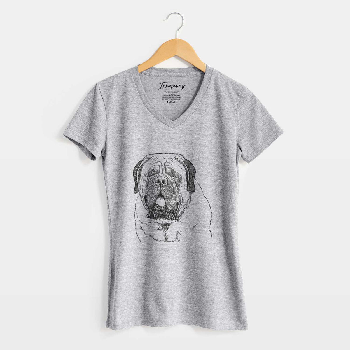 Bare Jed the English Mastiff - Women's V-neck Shirt