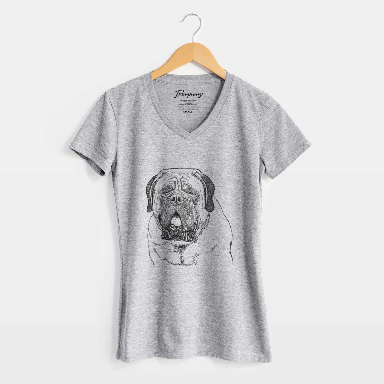 Bare Jed the English Mastiff - Women's V-neck Shirt