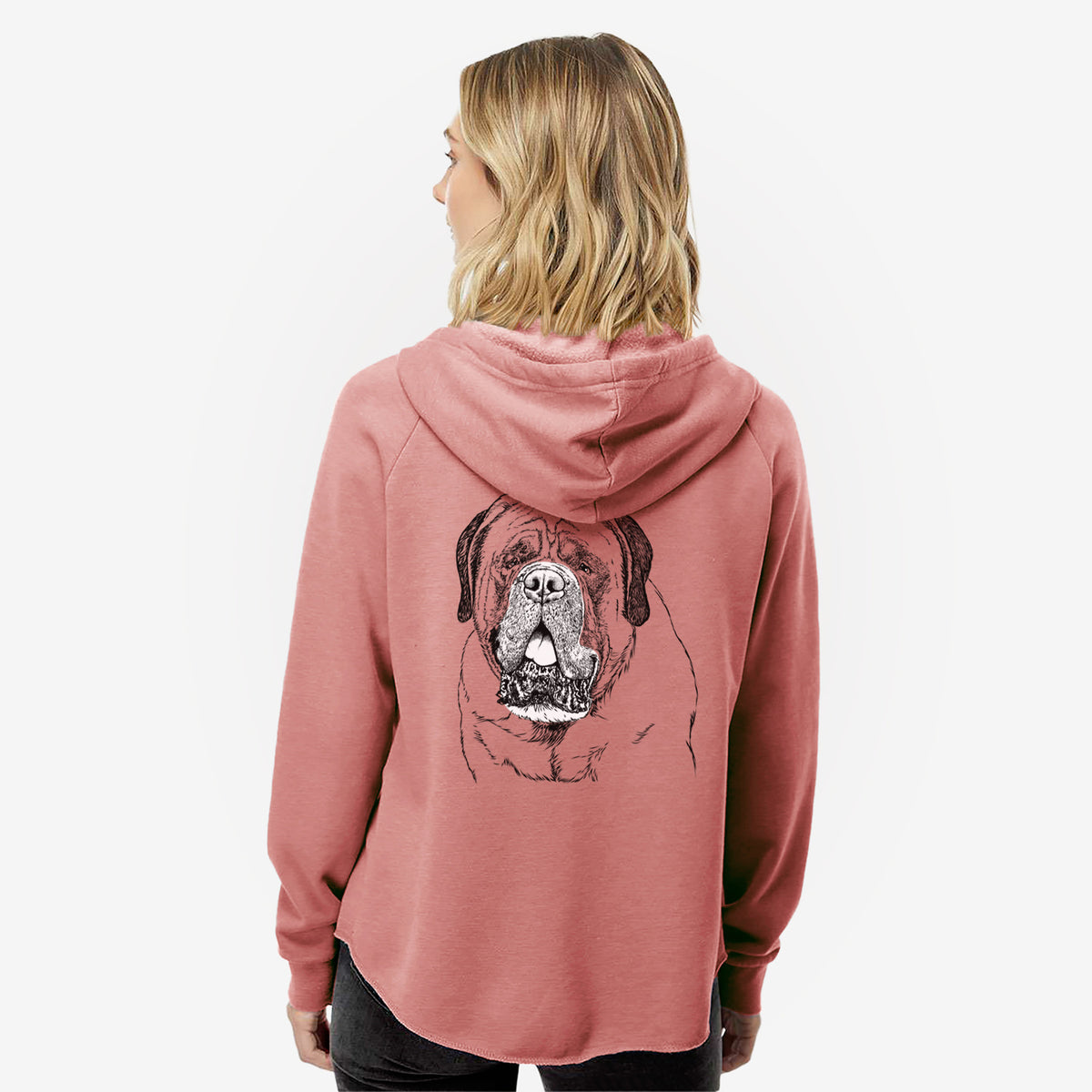 Jed the English Mastiff - Women's Cali Wave Zip-Up Sweatshirt