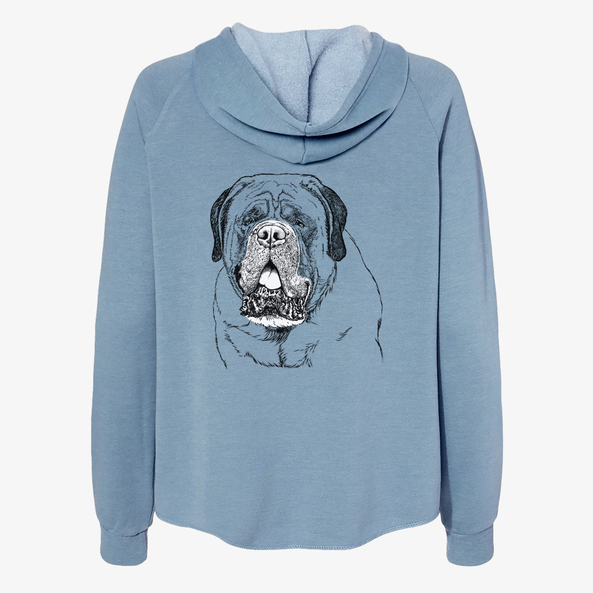 Jed the English Mastiff - Women's Cali Wave Zip-Up Sweatshirt