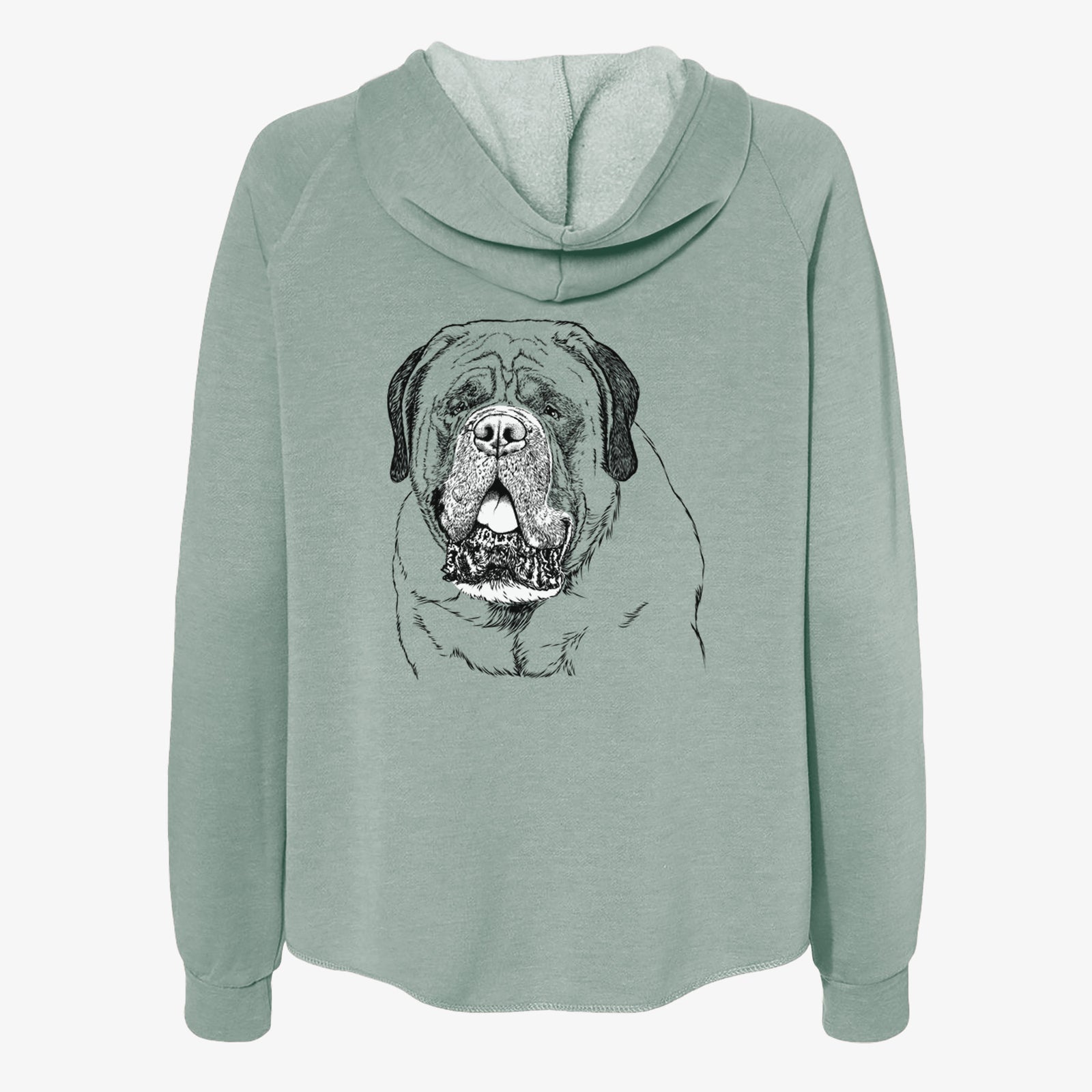 Jed the English Mastiff - Women's Cali Wave Zip-Up Sweatshirt