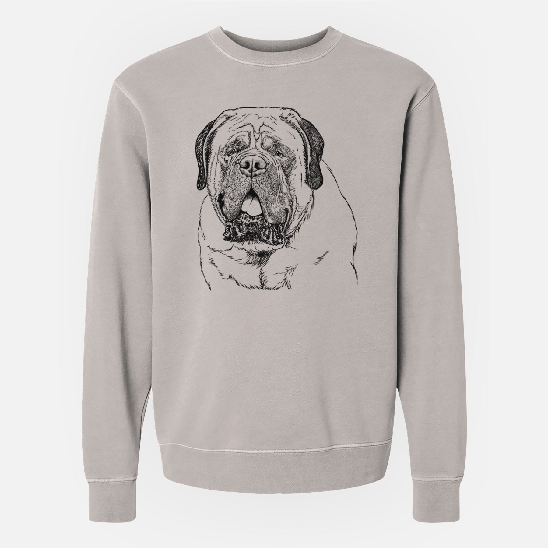 Bare Jed the English Mastiff - Unisex Pigment Dyed Crew Sweatshirt