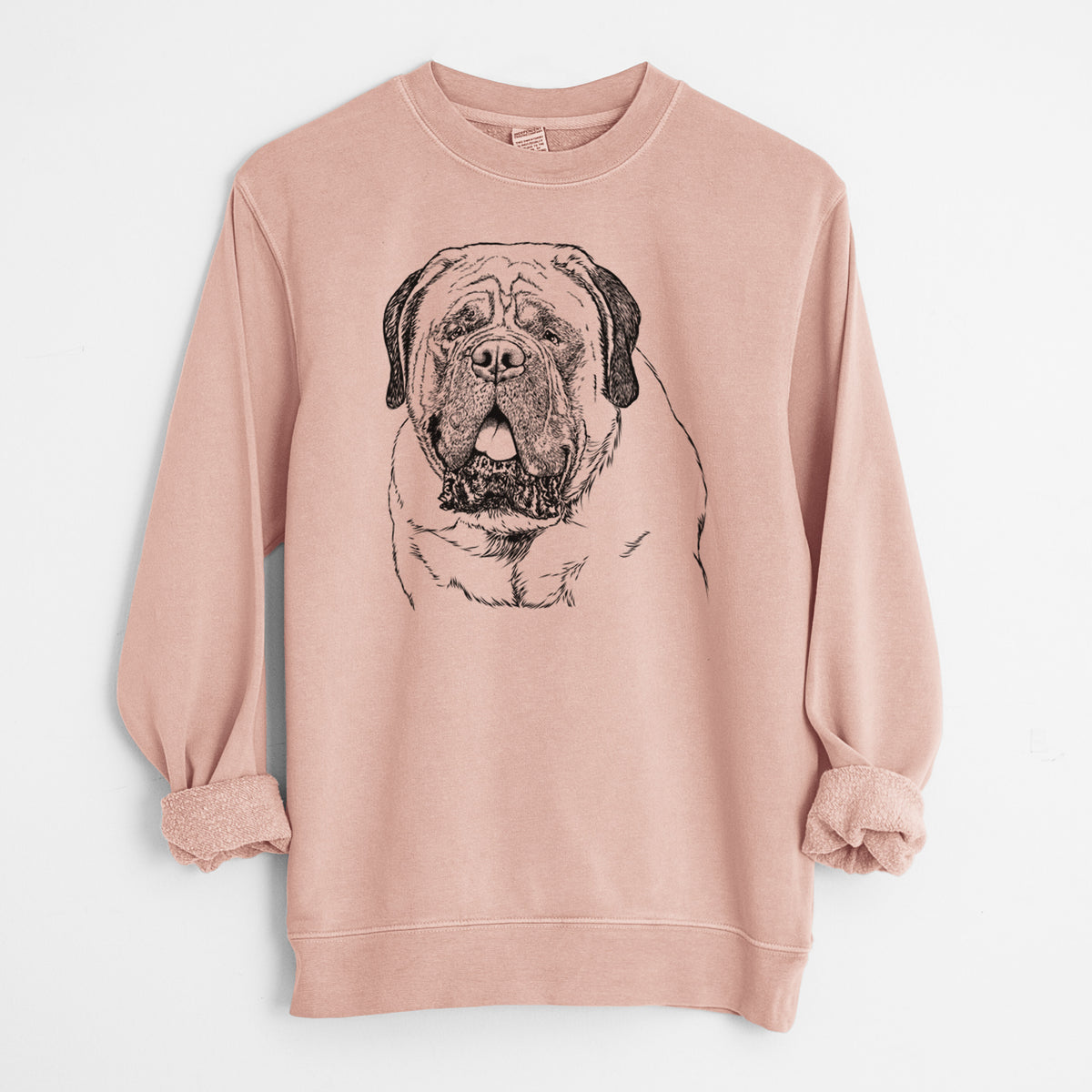 Bare Jed the English Mastiff - Unisex Pigment Dyed Crew Sweatshirt