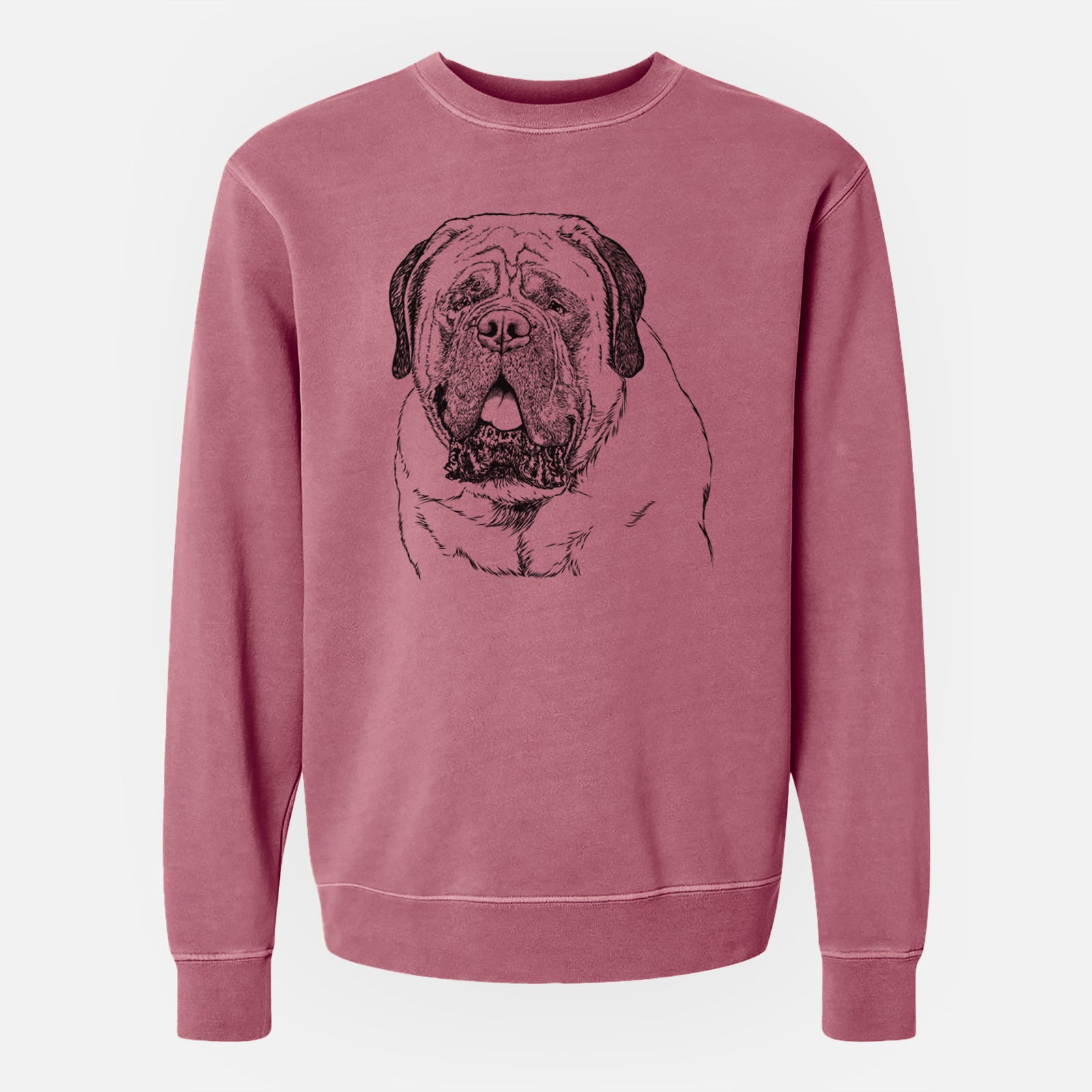 Bare Jed the English Mastiff - Unisex Pigment Dyed Crew Sweatshirt