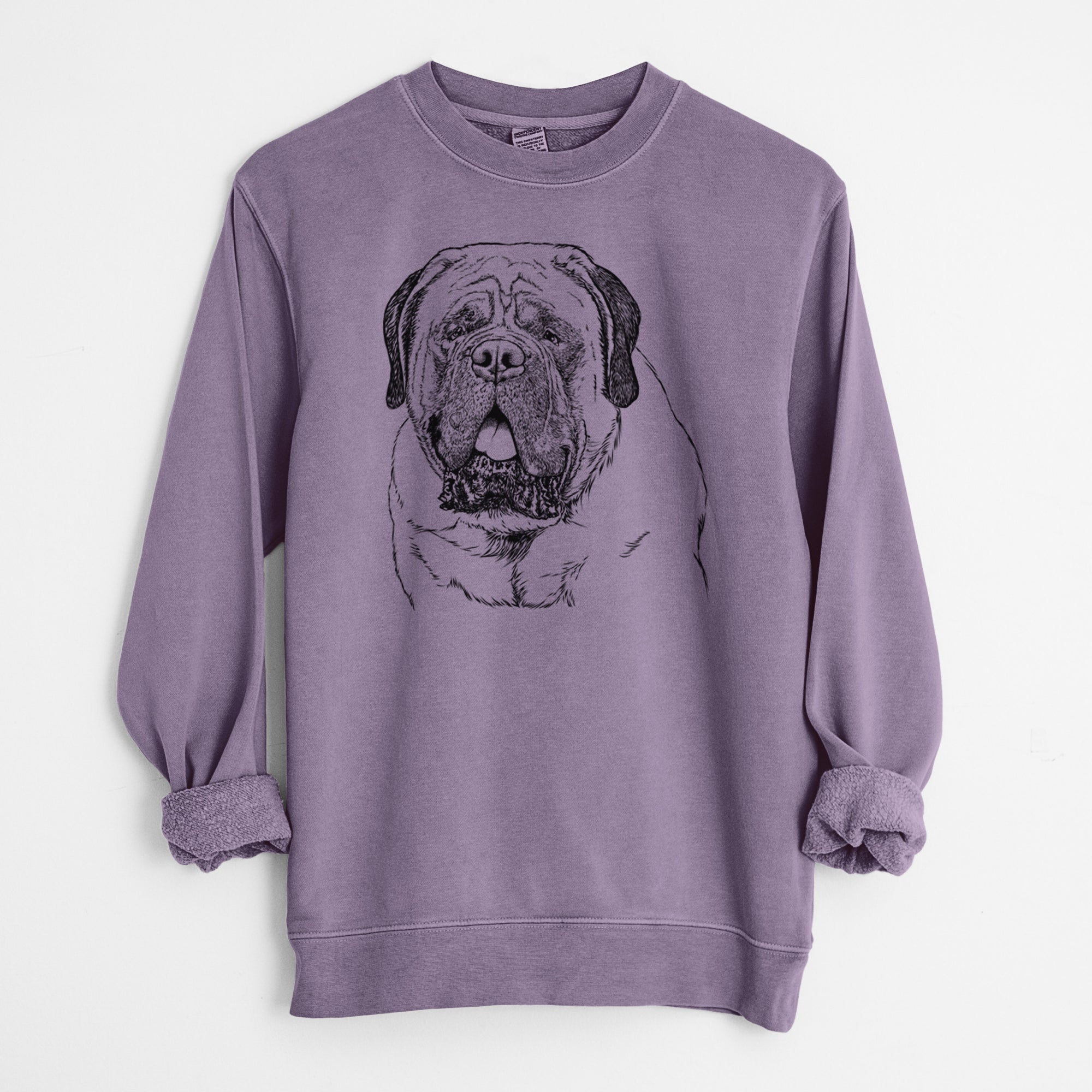 Bare Jed the English Mastiff - Unisex Pigment Dyed Crew Sweatshirt