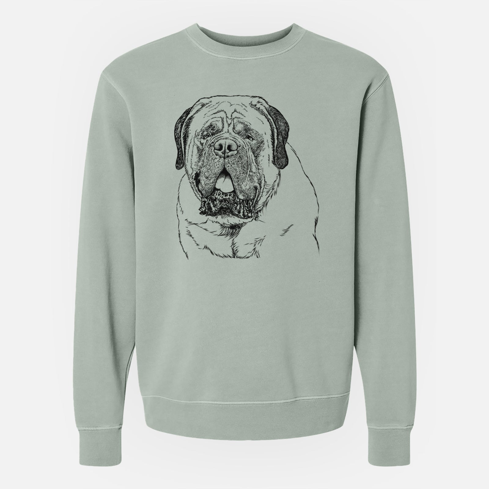 Bare Jed the English Mastiff - Unisex Pigment Dyed Crew Sweatshirt