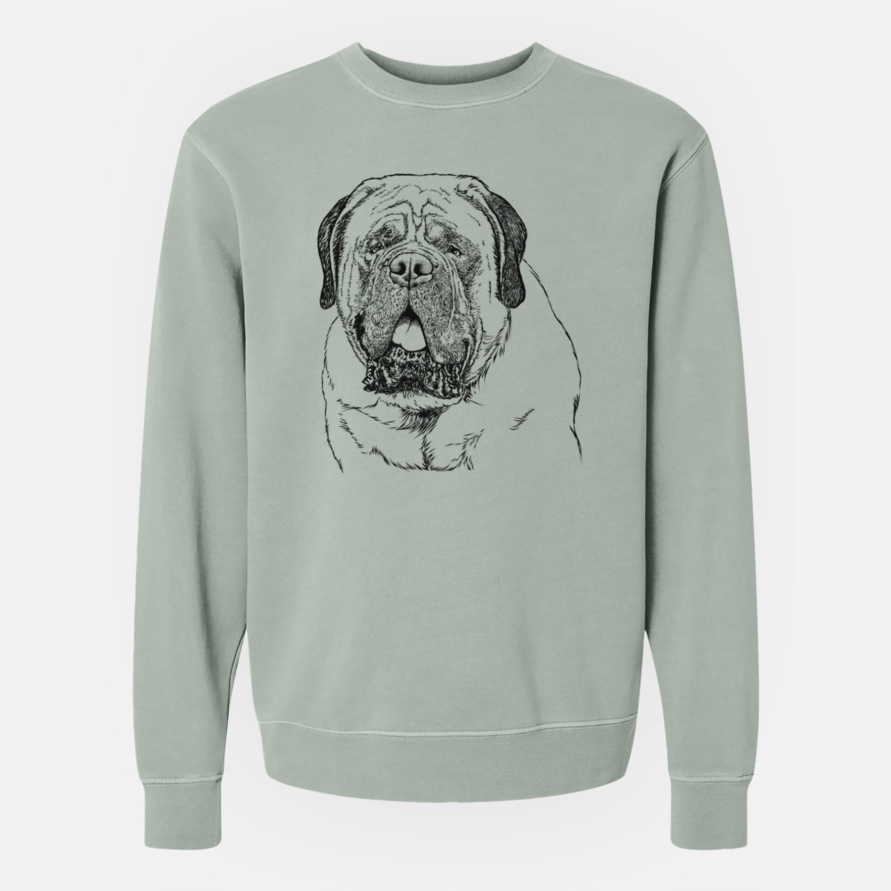 Bare Jed the English Mastiff - Unisex Pigment Dyed Crew Sweatshirt