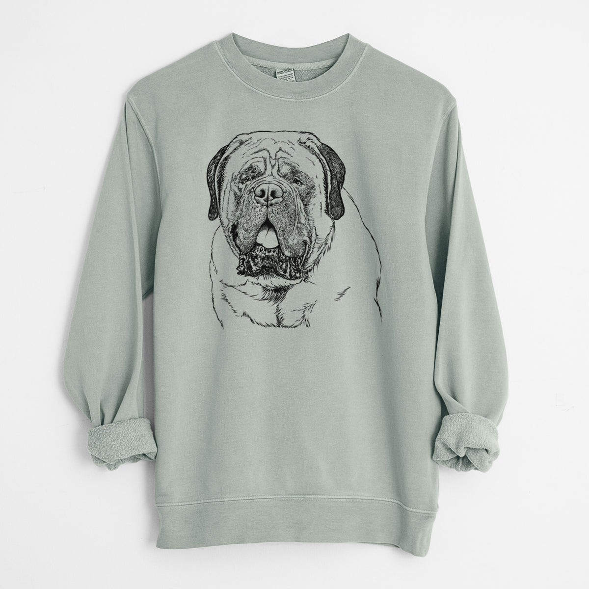 Bare Jed the English Mastiff - Unisex Pigment Dyed Crew Sweatshirt