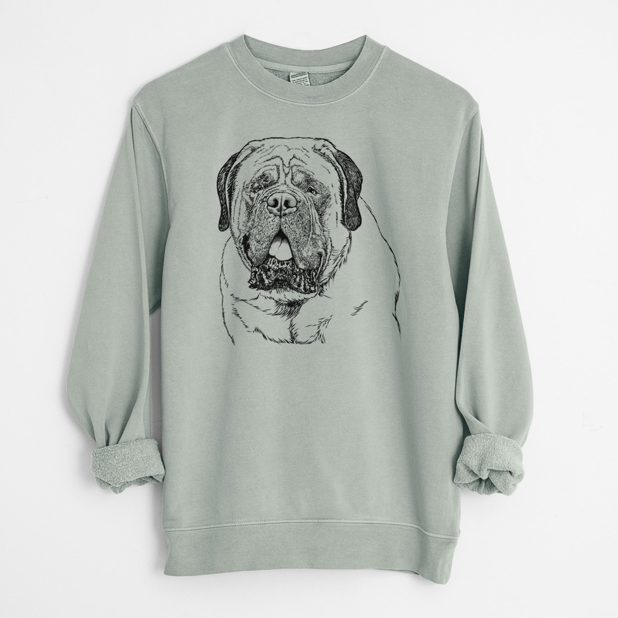 Bare Jed the English Mastiff - Unisex Pigment Dyed Crew Sweatshirt