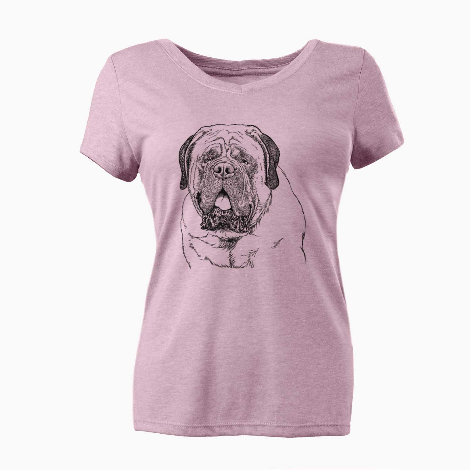 Bare Jed the English Mastiff - Women's V-neck Shirt