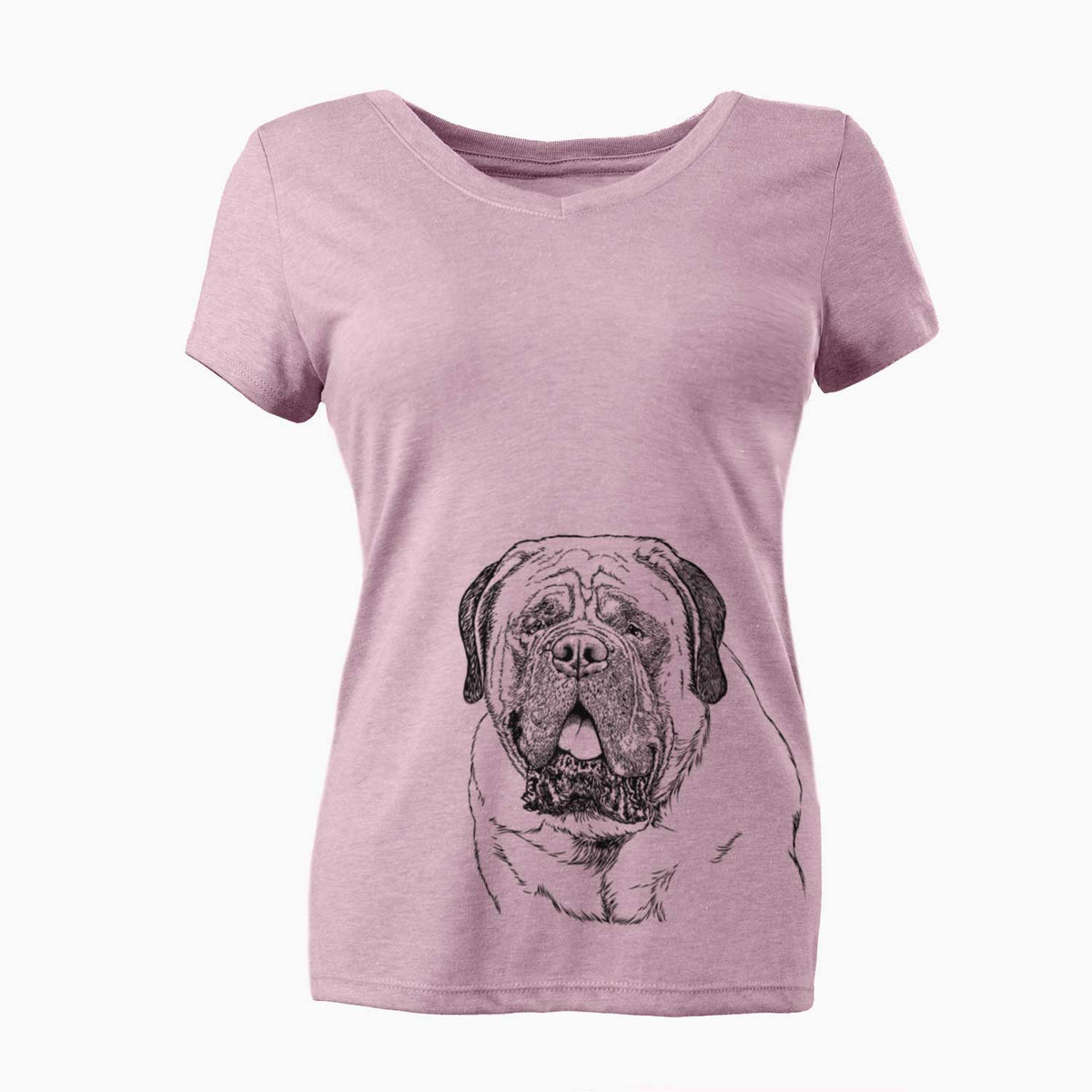 Bare Jed the English Mastiff - Women's V-neck Shirt