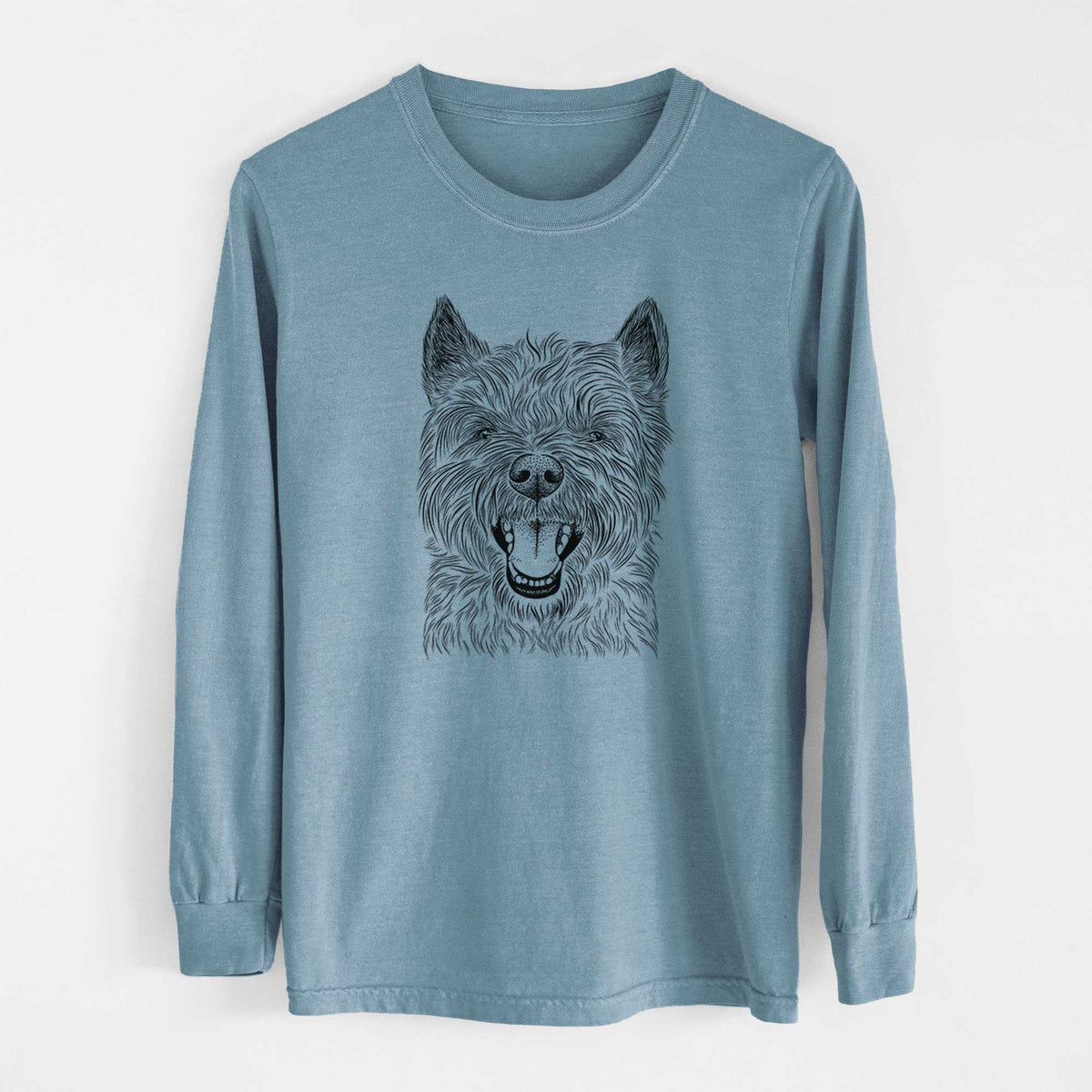 Bare Jeff the Cairn Terrier - Heavyweight 100% Cotton Long Sleeve
