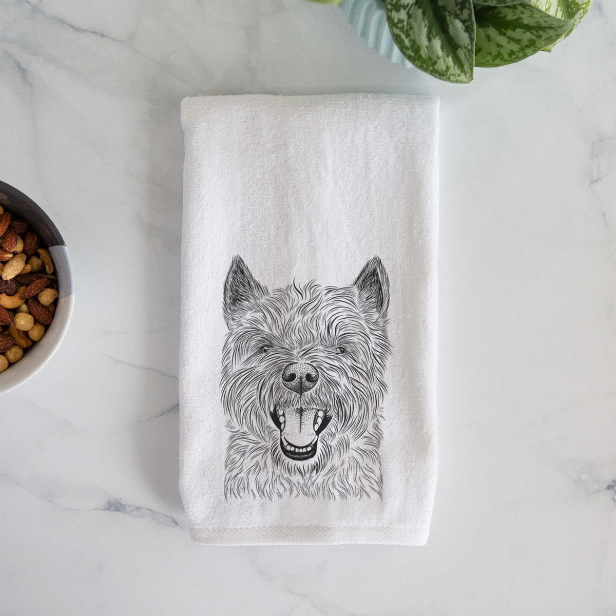 Jeff the Cairn Terrier Decorative Hand Towel