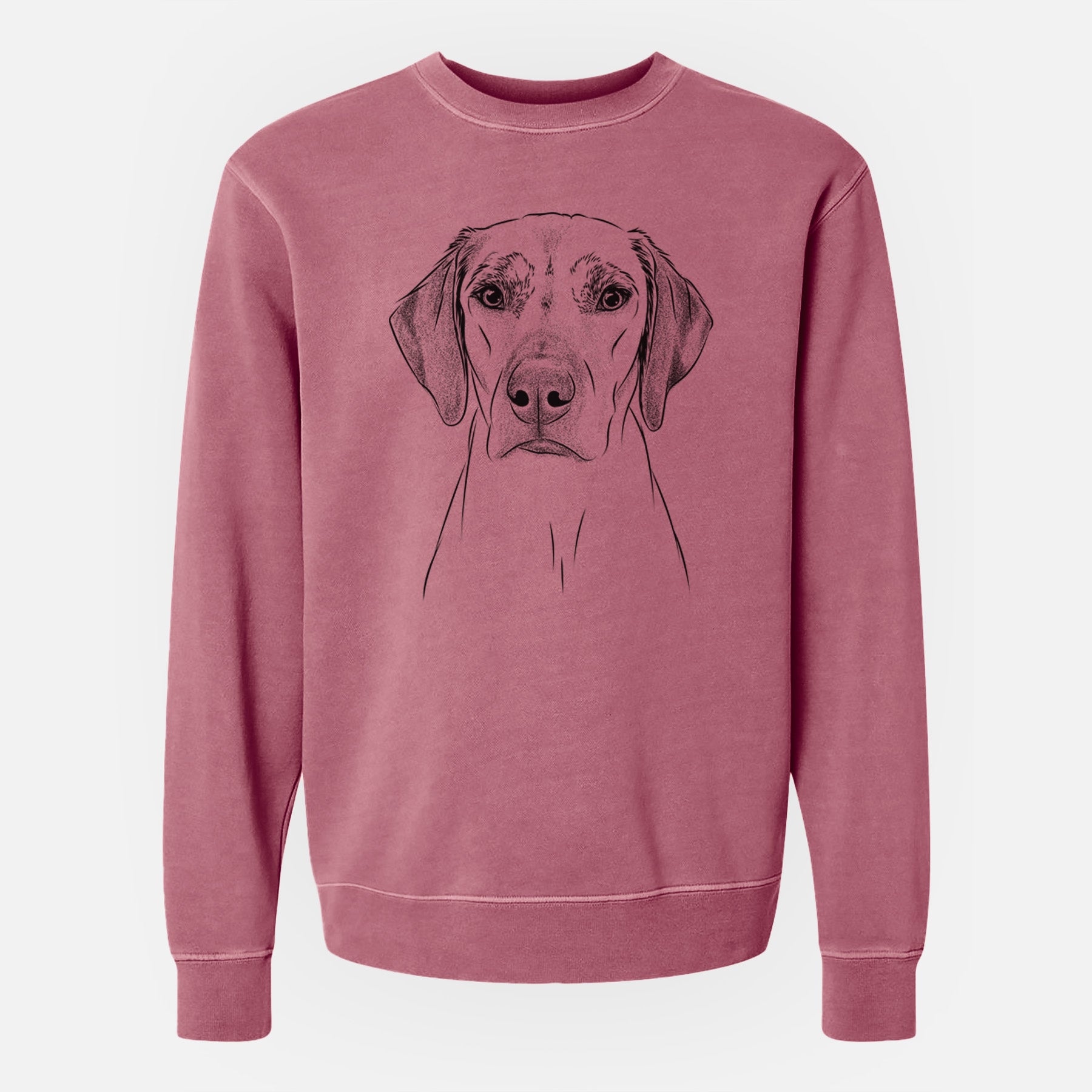 Bare Jenga the Rhodesian Ridgeback - Unisex Pigment Dyed Crew Sweatshirt