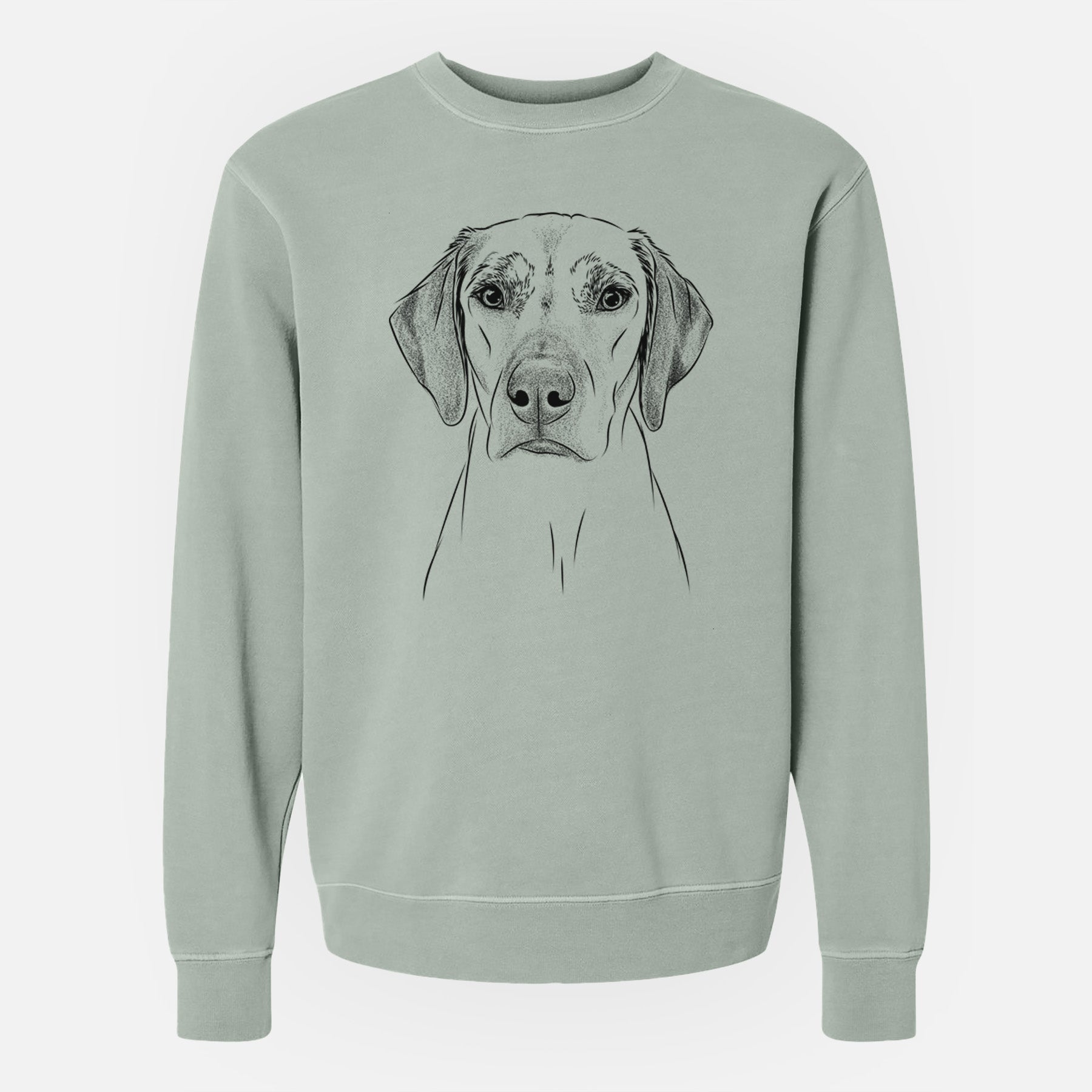 Bare Jenga the Rhodesian Ridgeback - Unisex Pigment Dyed Crew Sweatshirt