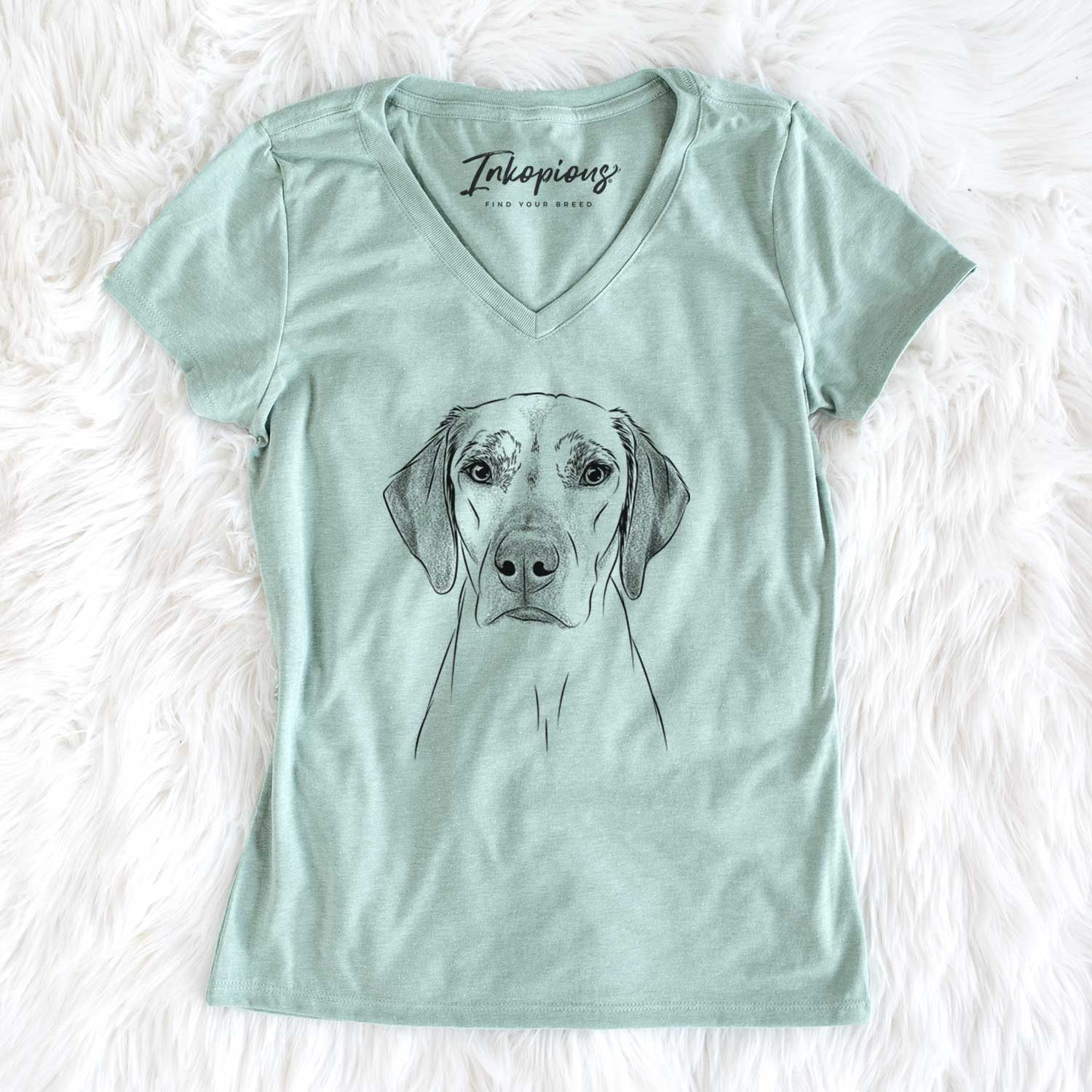 Bare Jenga the Rhodesian Ridgeback - Women's V-neck Shirt