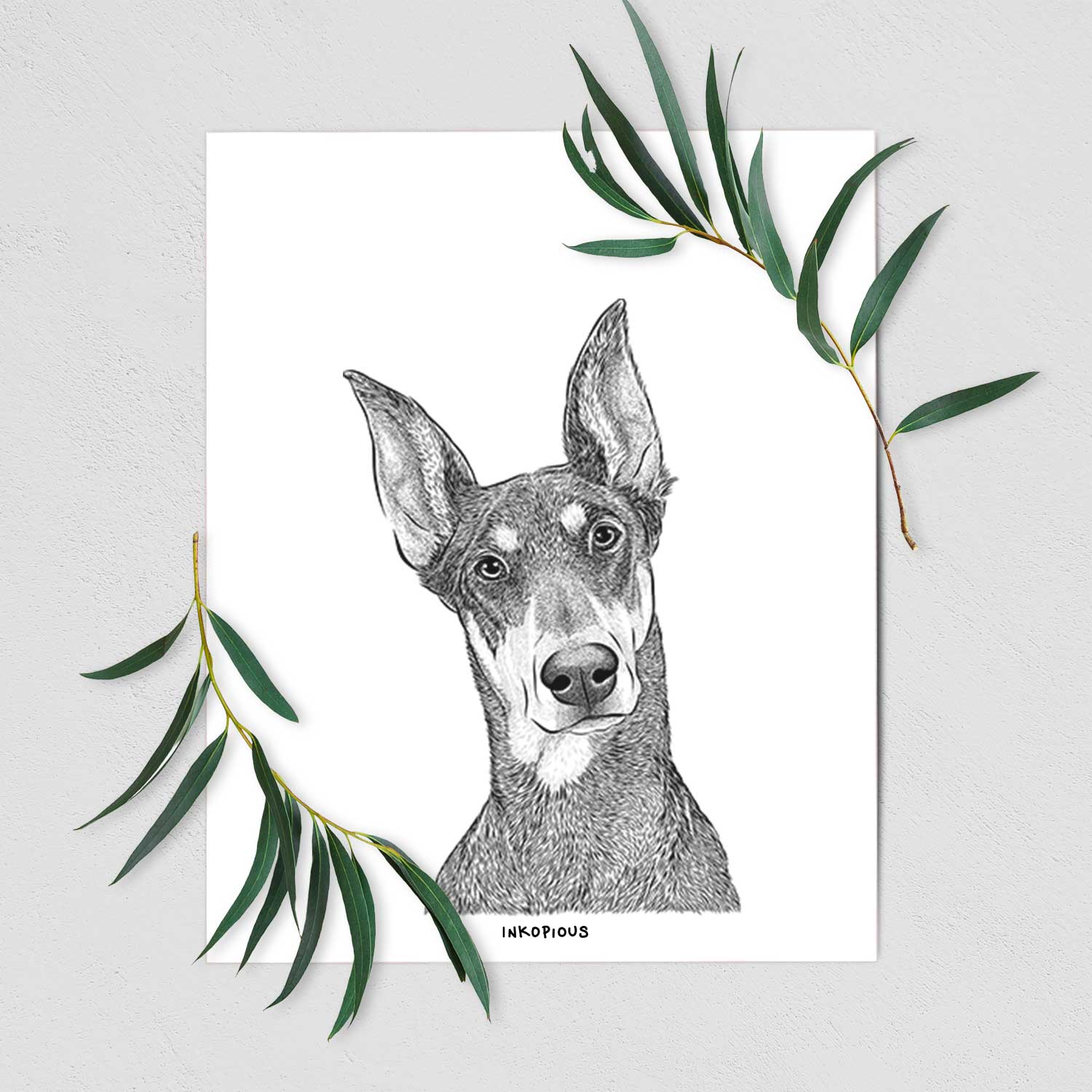 Jenna the Doberman Pinscher Art Print