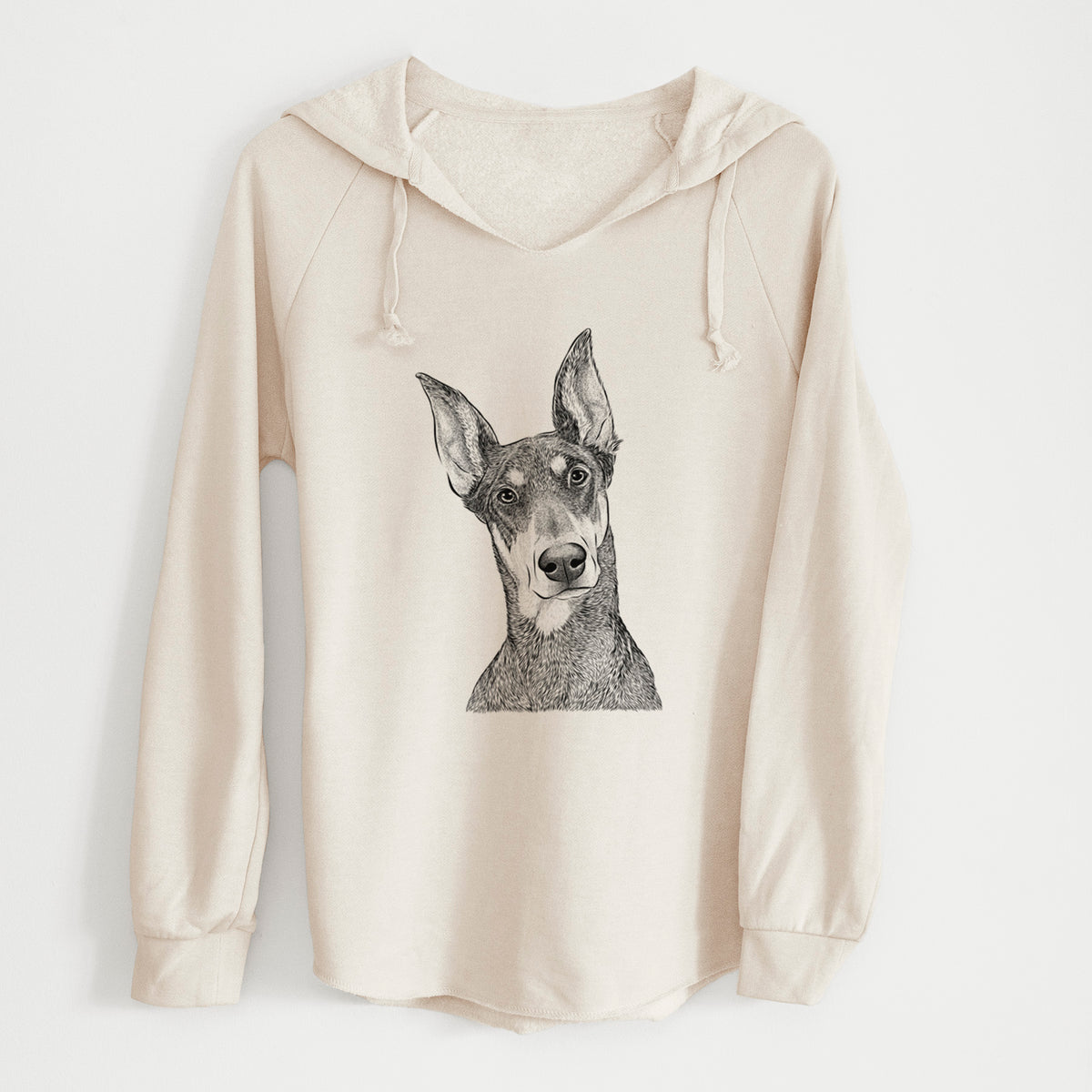 Bare Jenna the Doberman Pinscher - Cali Wave Hooded Sweatshirt