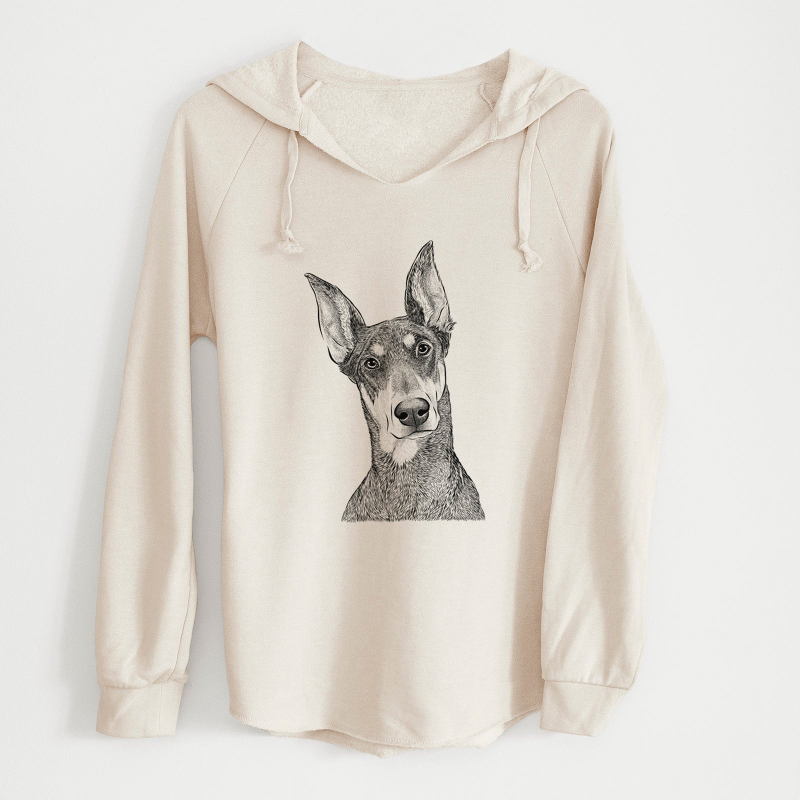 Bare Jenna the Doberman Pinscher - Cali Wave Hooded Sweatshirt
