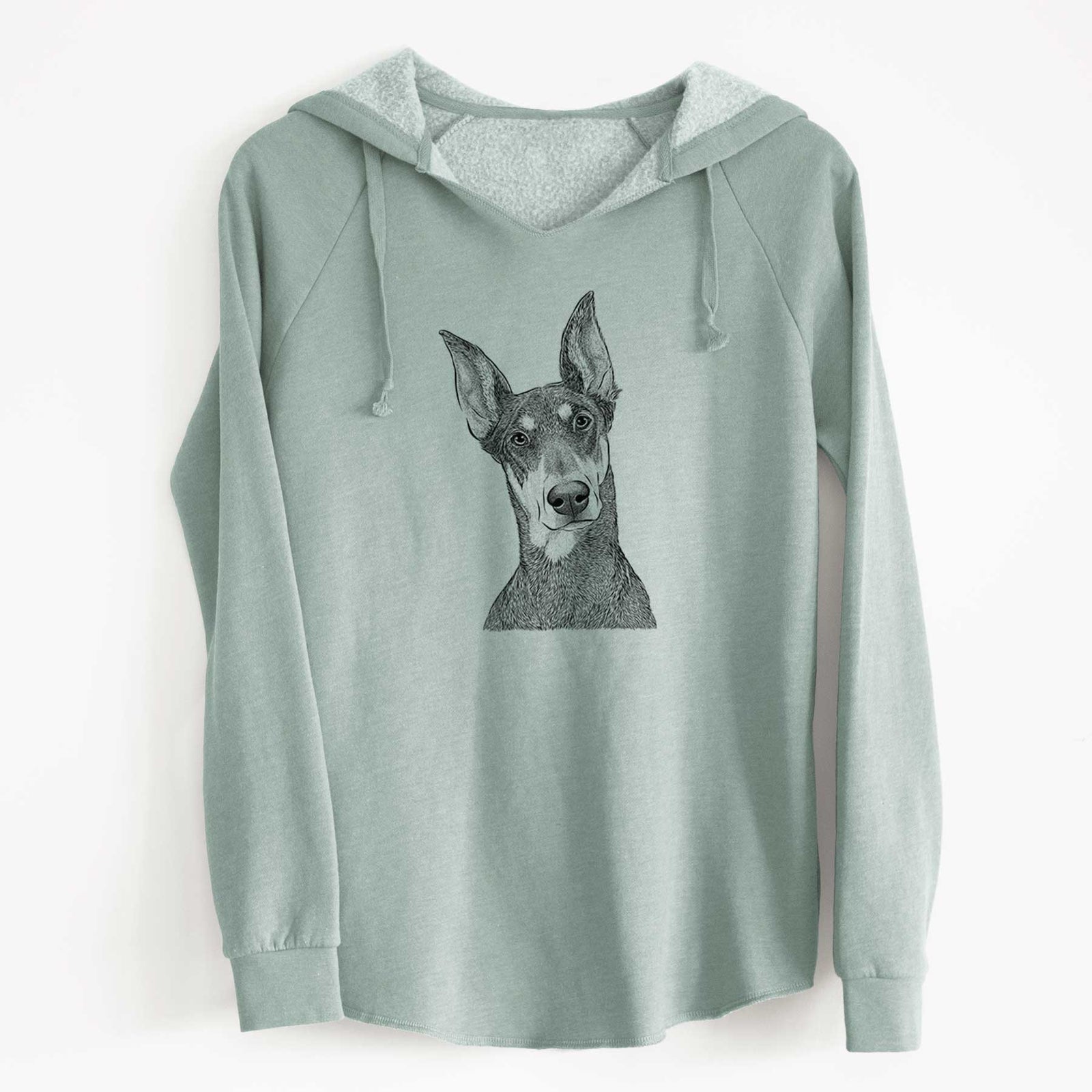 Bare Jenna the Doberman Pinscher - Cali Wave Hooded Sweatshirt