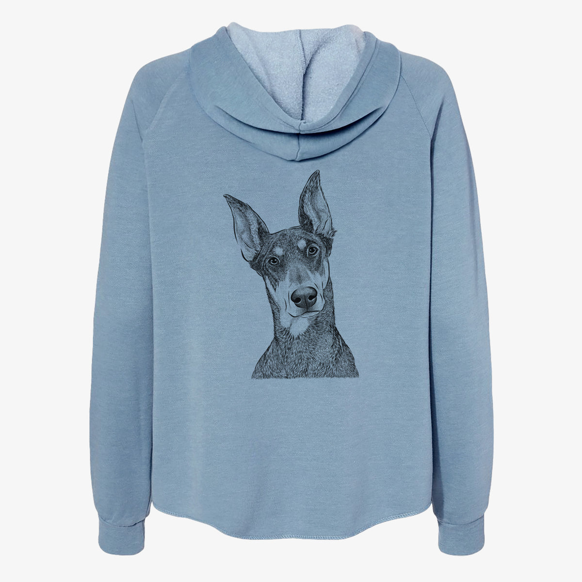 Jenna the Doberman Pinscher - Women's Cali Wave Zip-Up Sweatshirt