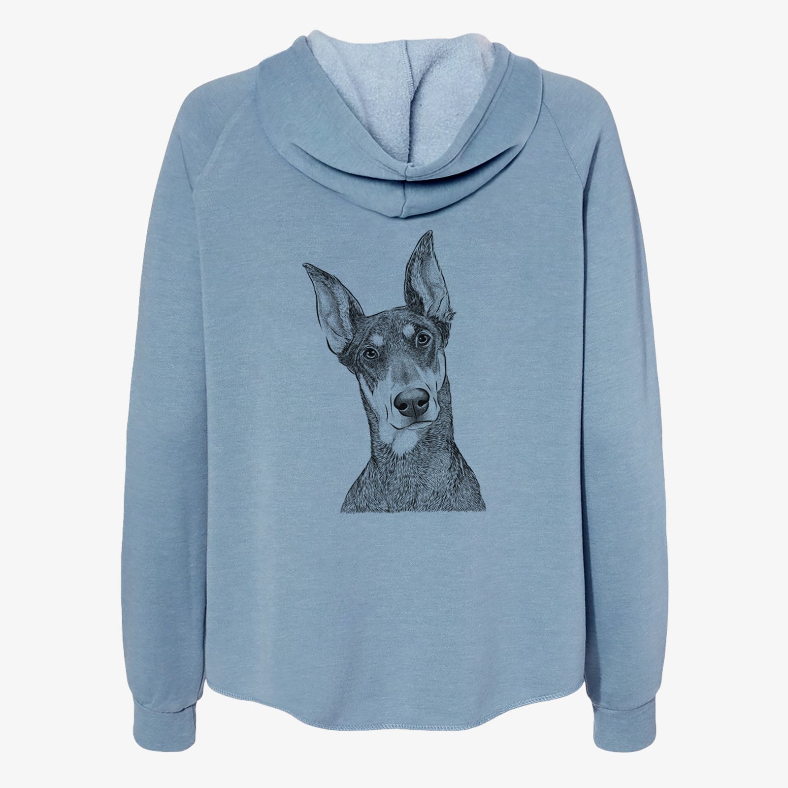 Jenna the Doberman Pinscher - Women's Cali Wave Zip-Up Sweatshirt