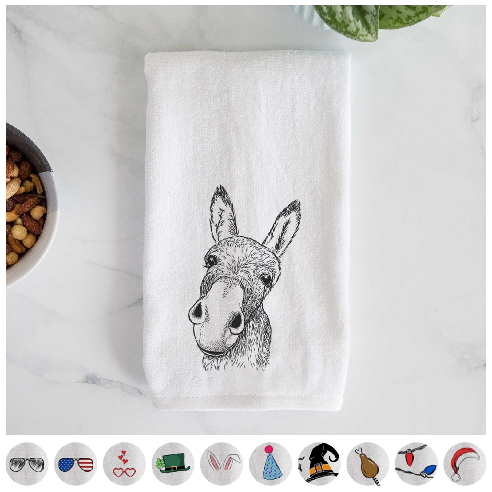 Jenny the Donkey Decorative Hand Towel